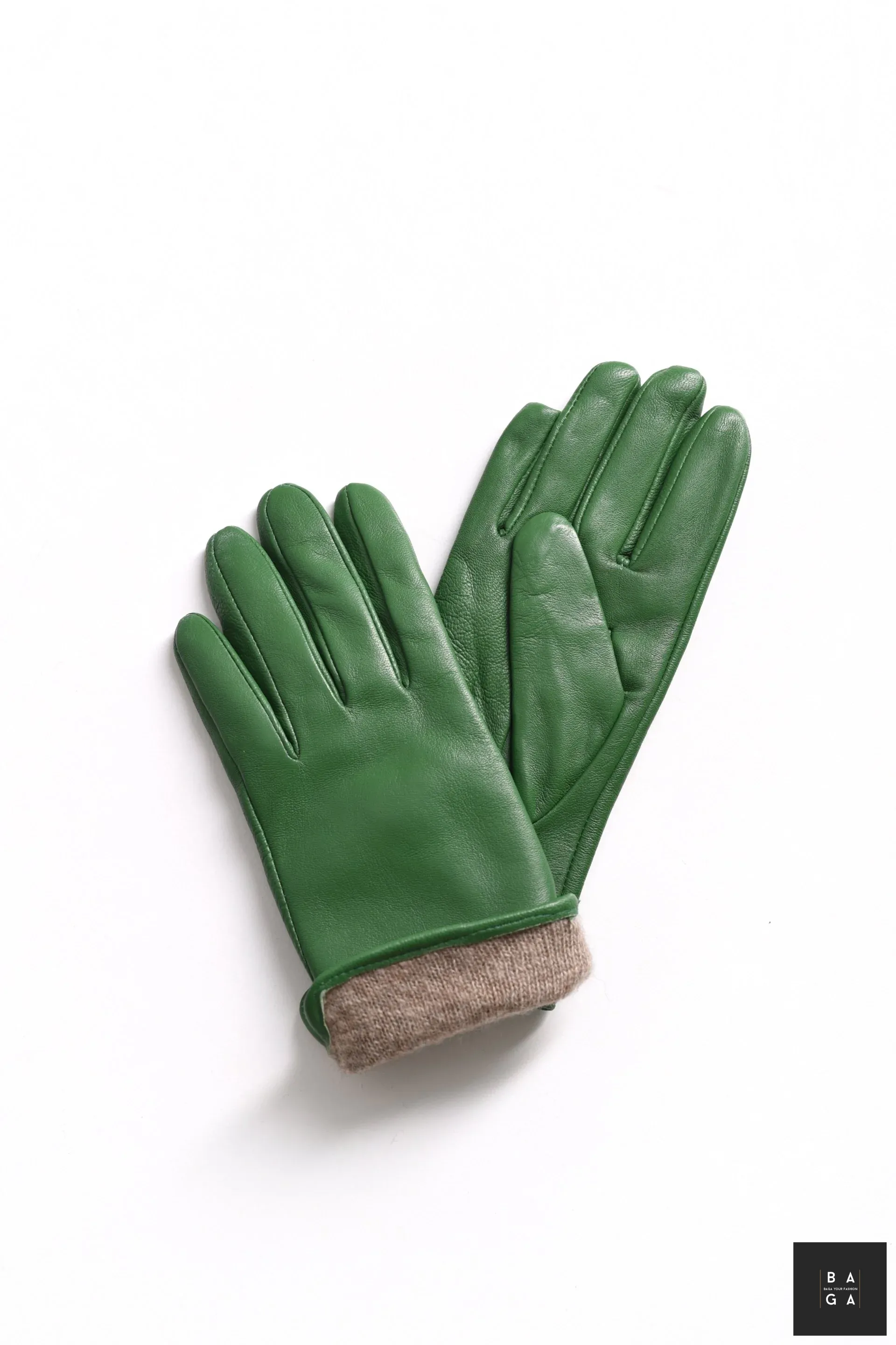 Ръкавици Дамски ръкавици от естествена кожа в зелен цвят