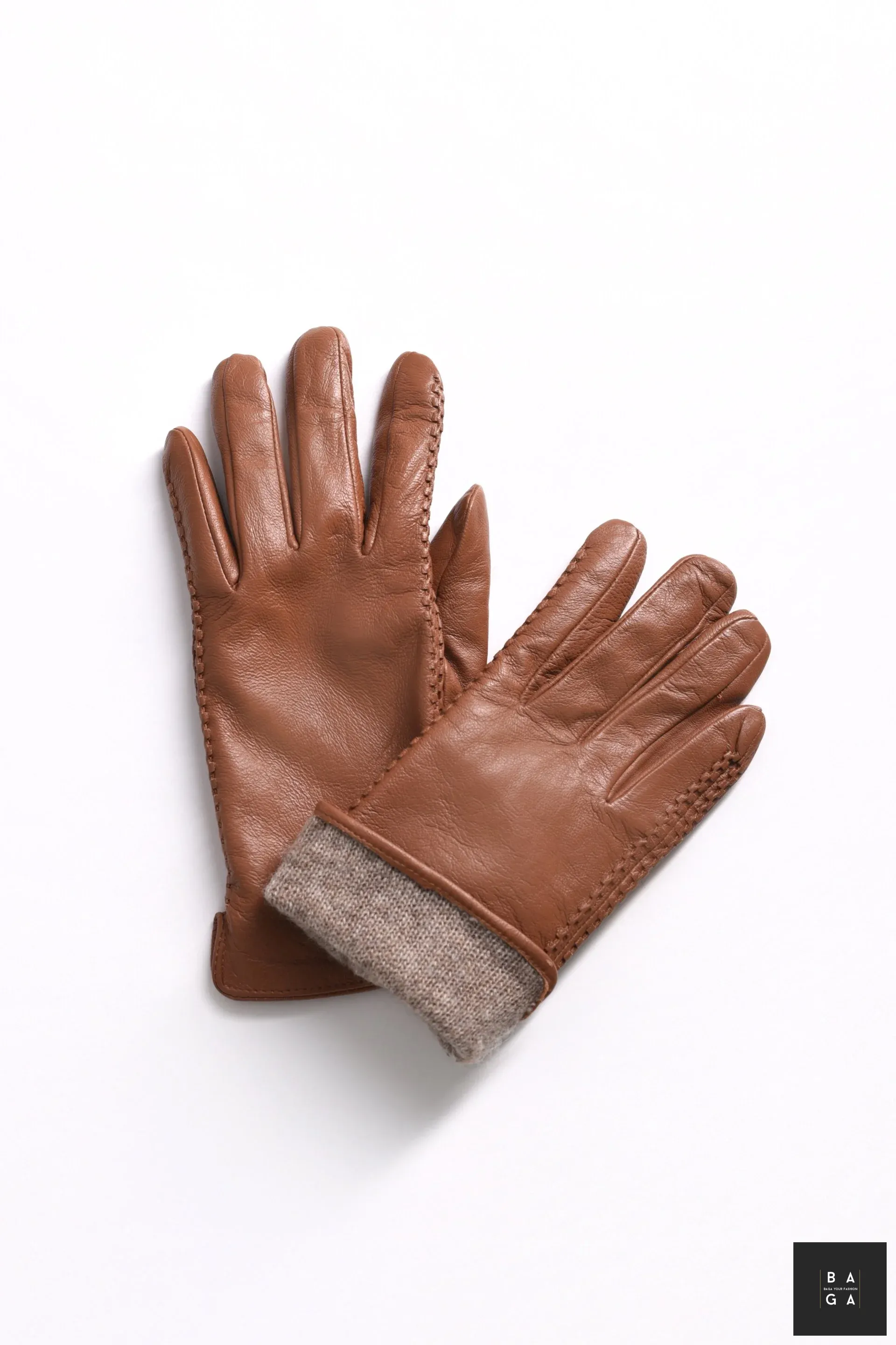 Ръкавици Дамски ръкавици от естествена кожа в кафяв цвят