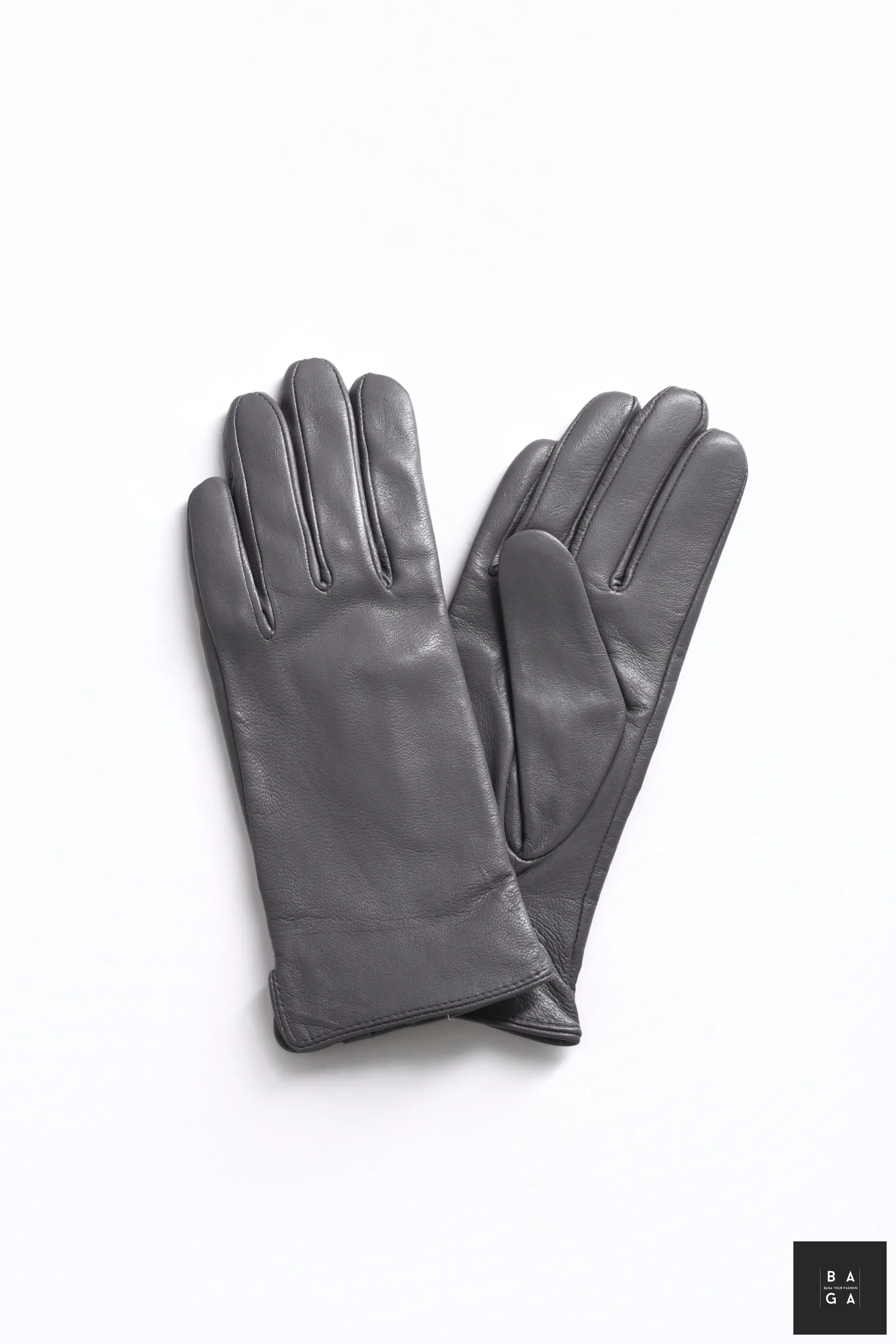 Ръкавици Дамски ръкавици от естествена кожа в сив цвят