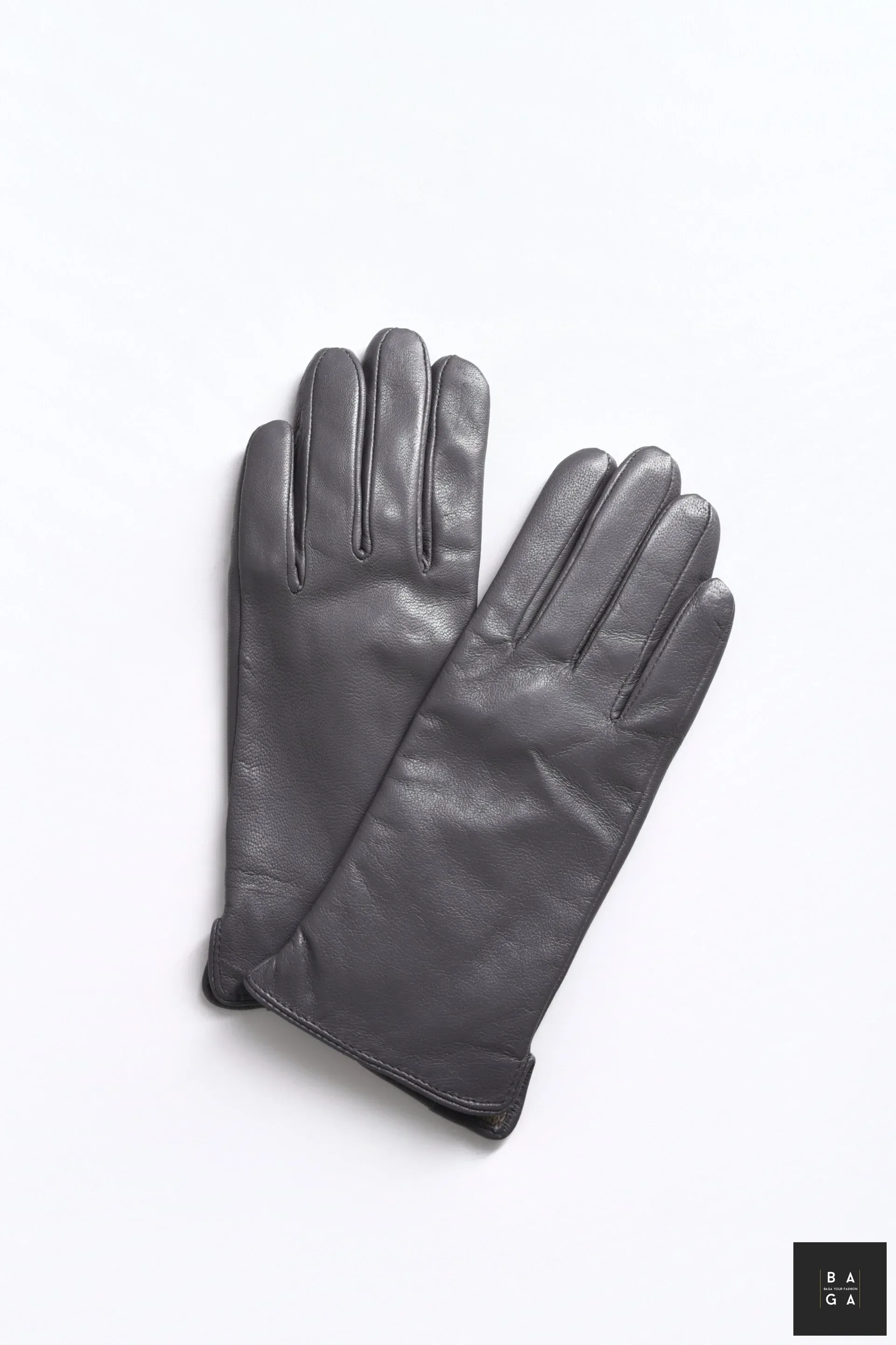 Ръкавици Дамски ръкавици от естествена кожа в сив цвят