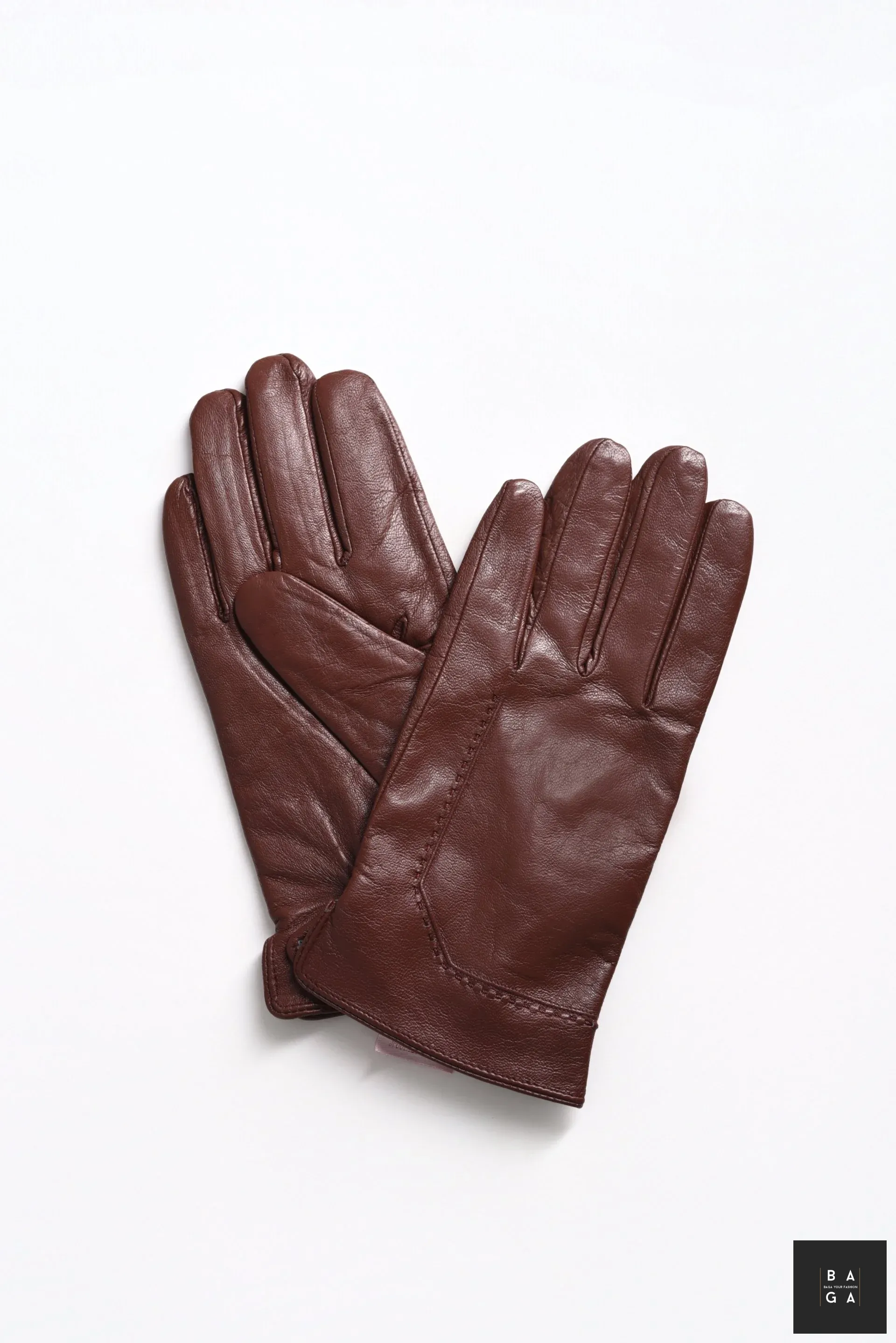 Ръкавици Мъжки ръкавици от естествена кожа в кафяв цвят