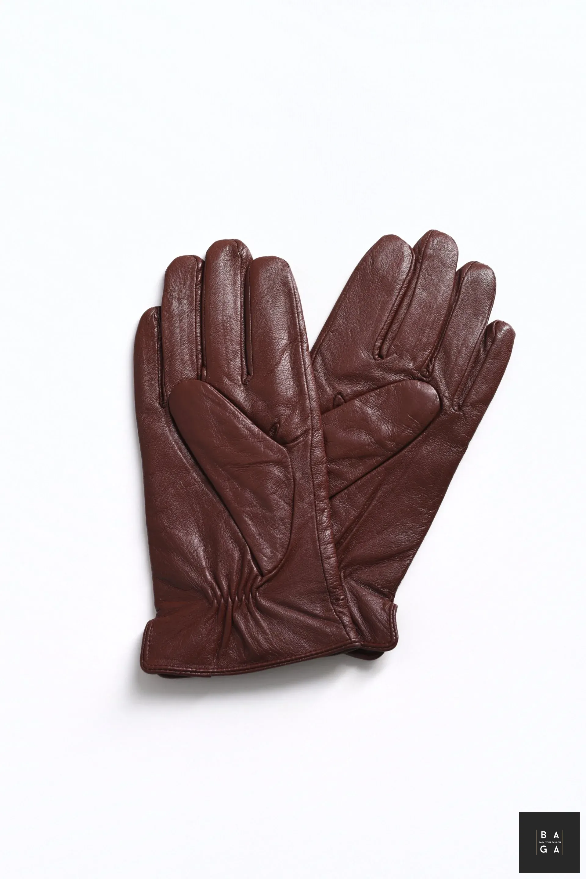 Ръкавици Мъжки ръкавици от естествена кожа в кафяв цвят