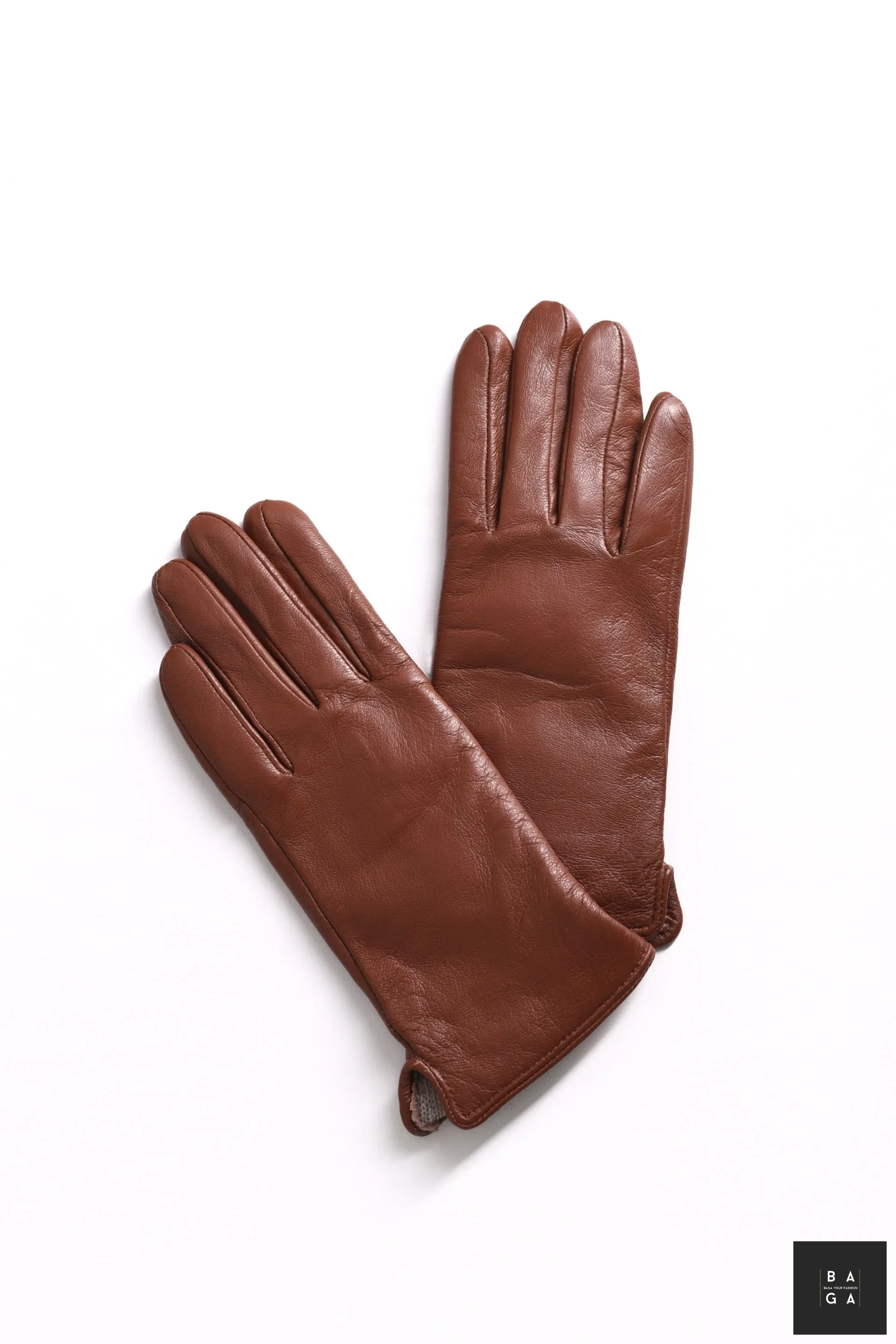 Ръкавици Дамски ръкавици от естествена кожа в кафяв цвят