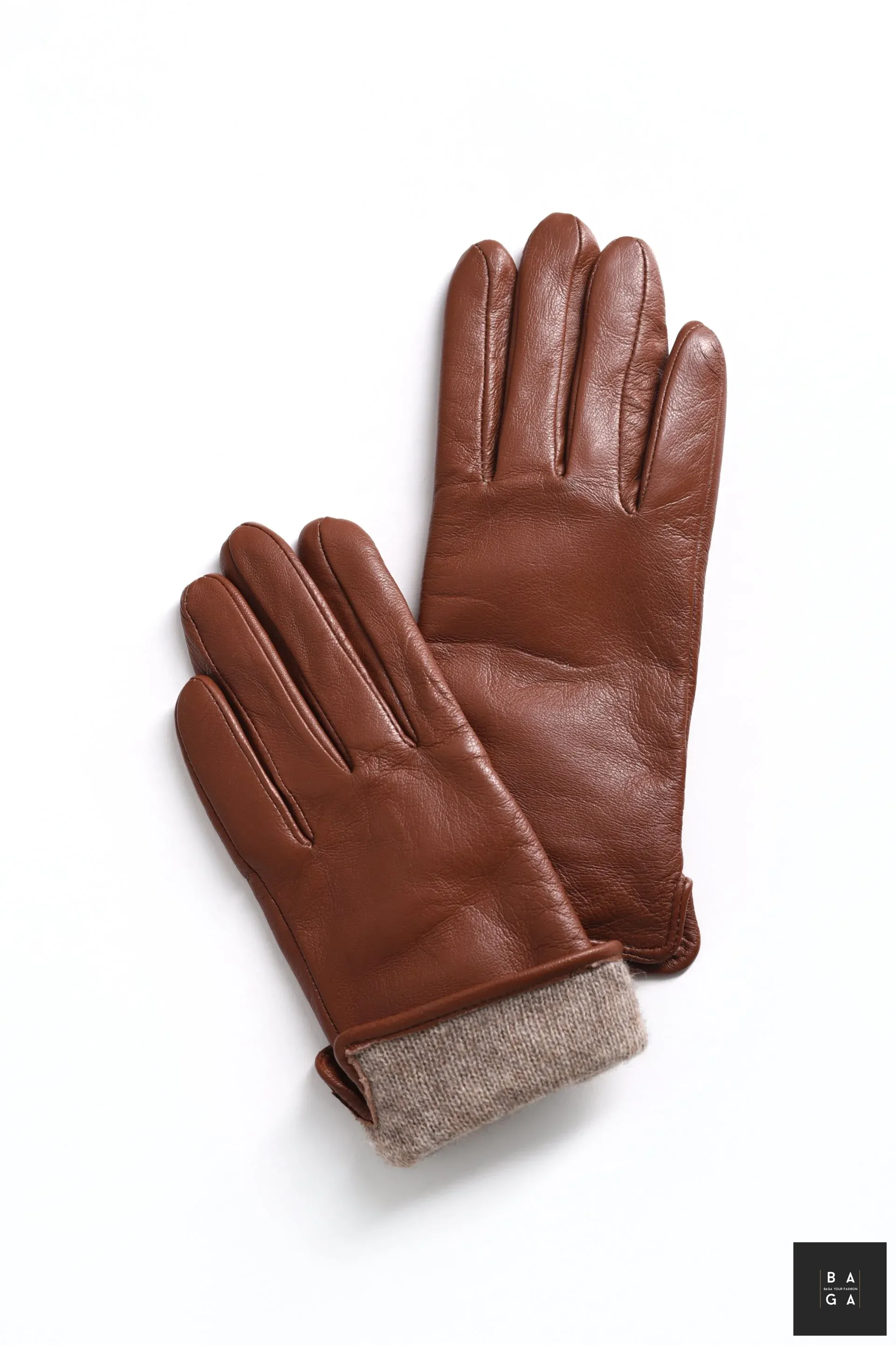 Ръкавици Дамски ръкавици от естествена кожа в кафяв цвят
