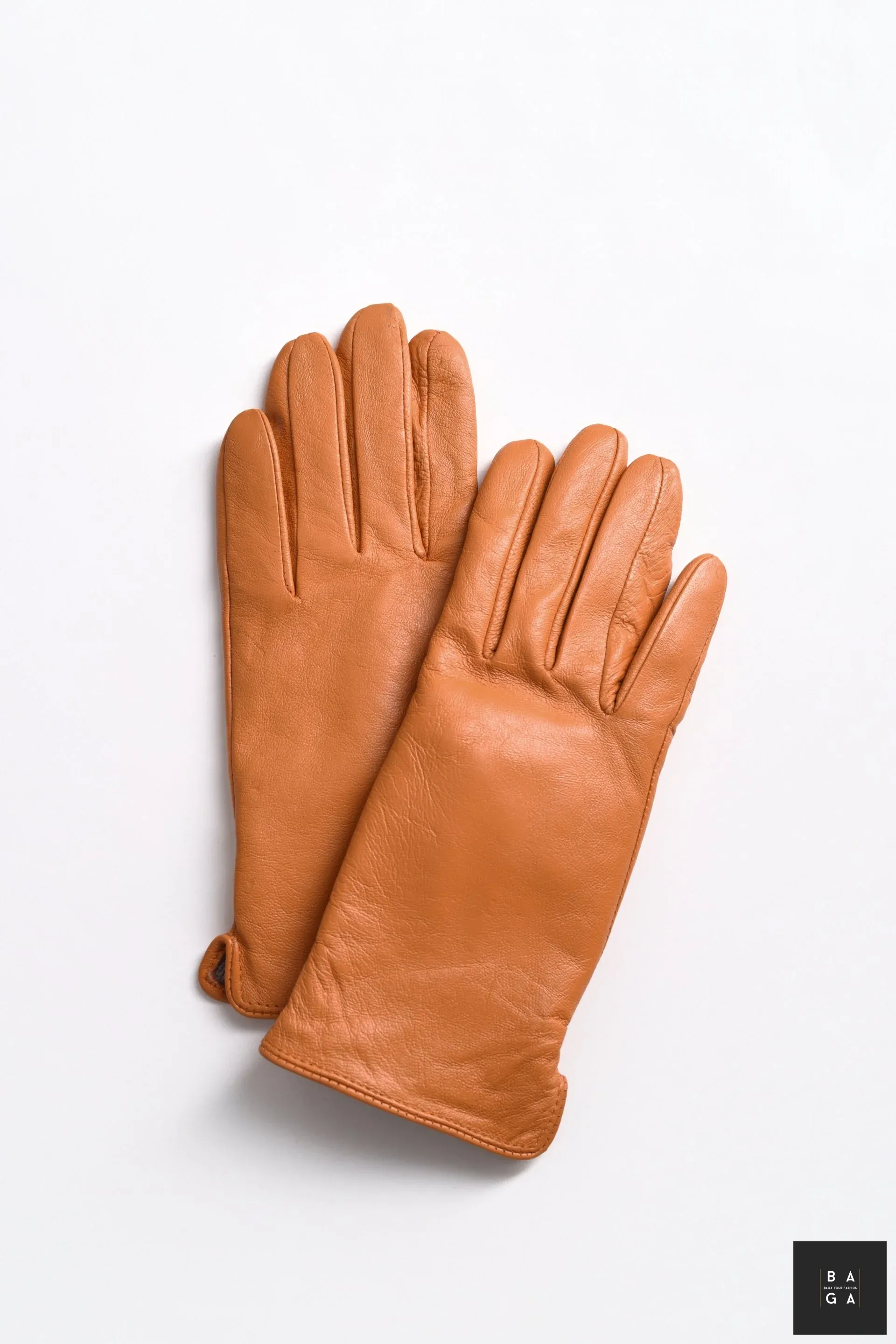 Ръкавици Дамски ръкавици от естествена кожа в цвят горчица