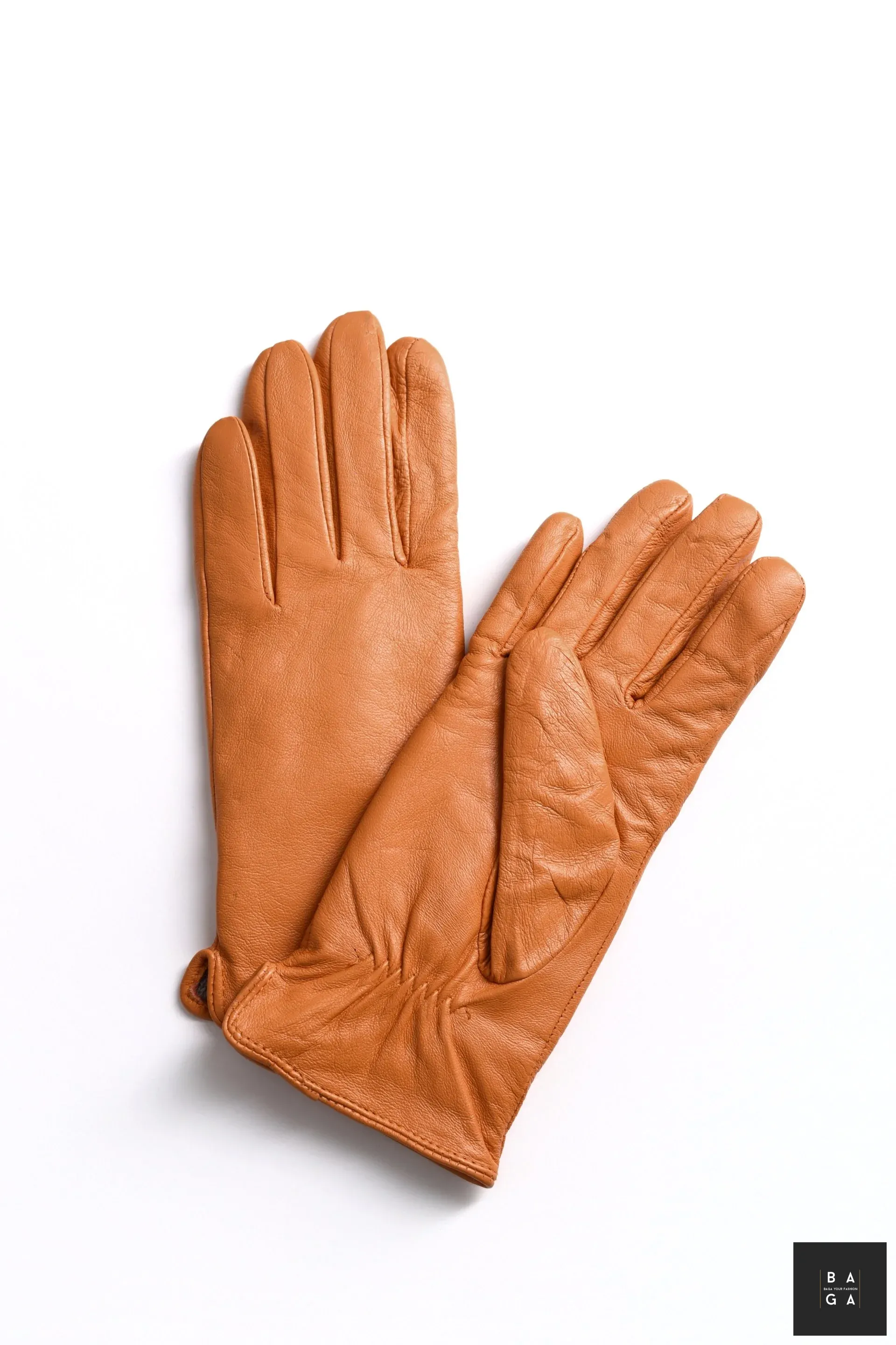 Ръкавици Дамски ръкавици от естествена кожа в цвят горчица