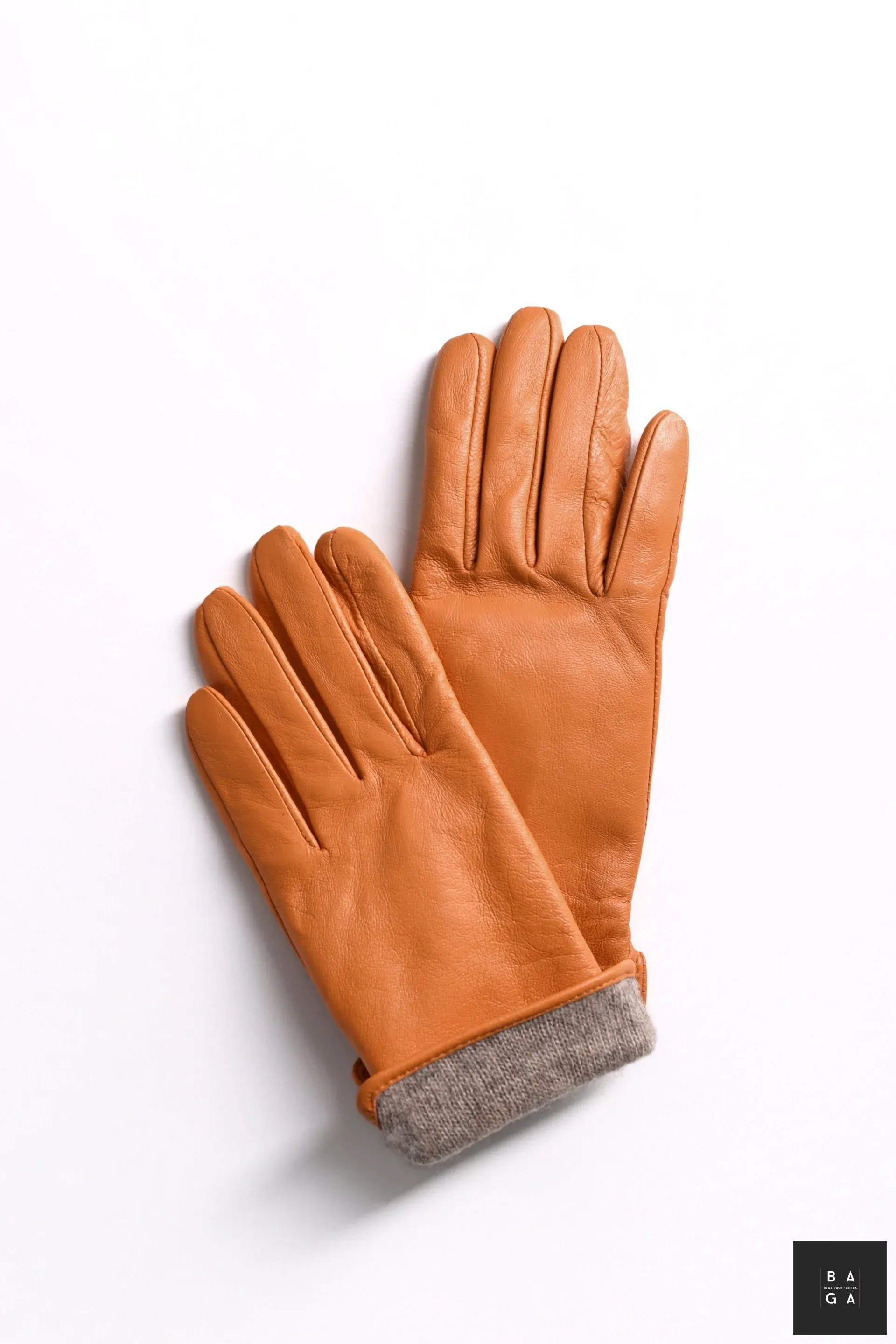 Ръкавици Дамски ръкавици от естествена кожа в цвят горчица