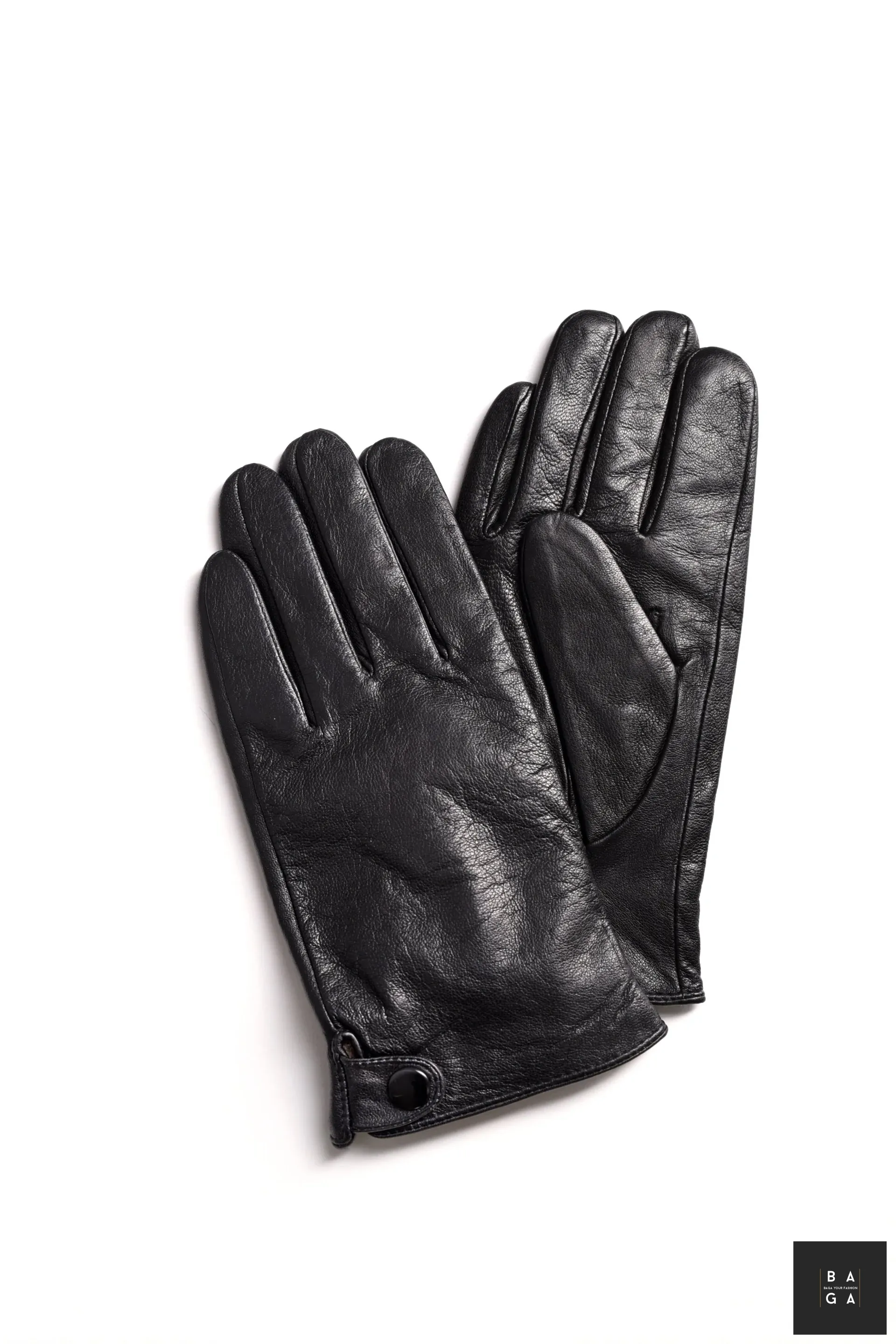 Ръкавици Мъжки ръкавици от естествена кожа в черен цвят