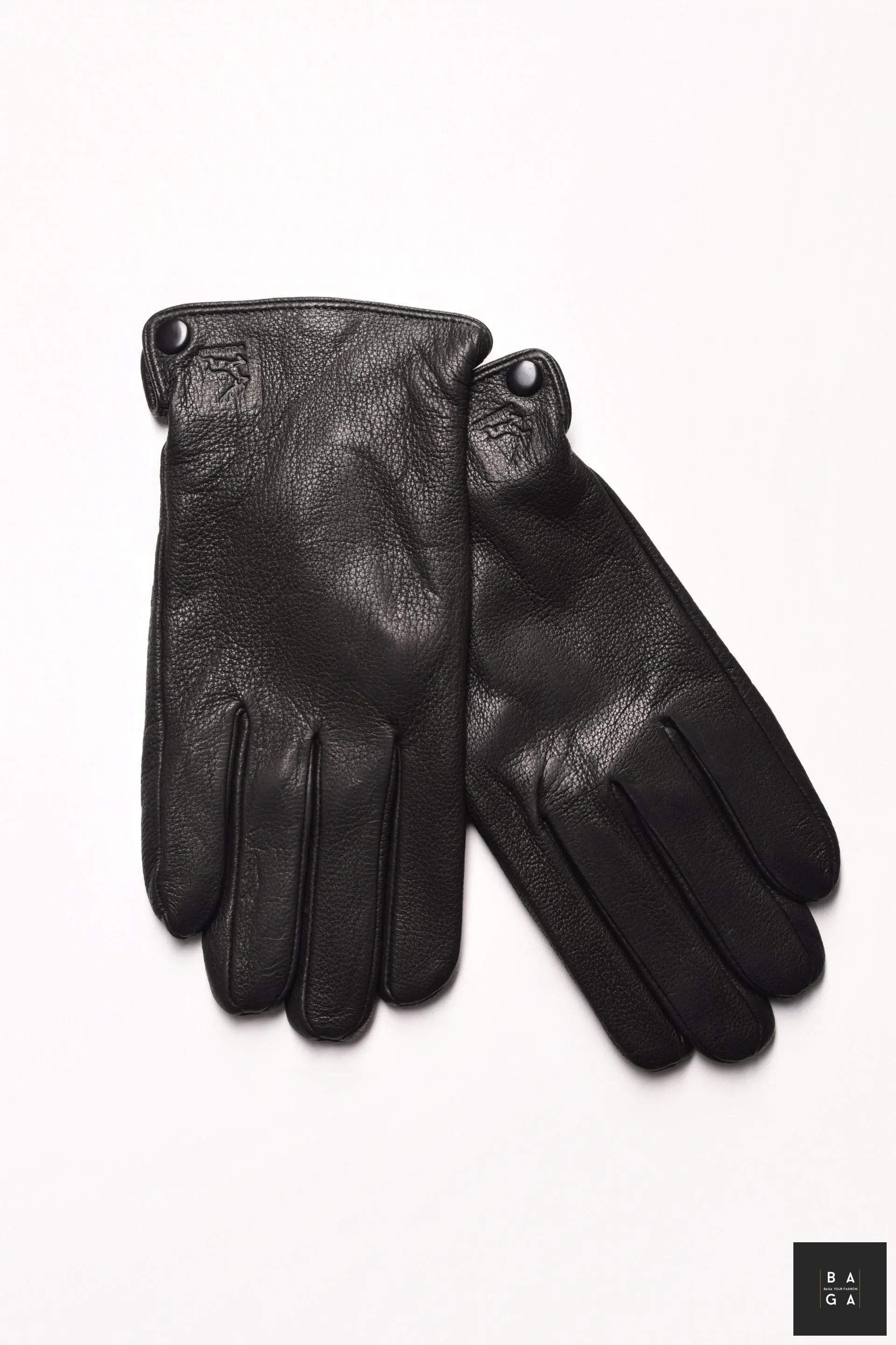 Ръкавици Мъжки ръкавици от естествена еленска кожа в черен цвят