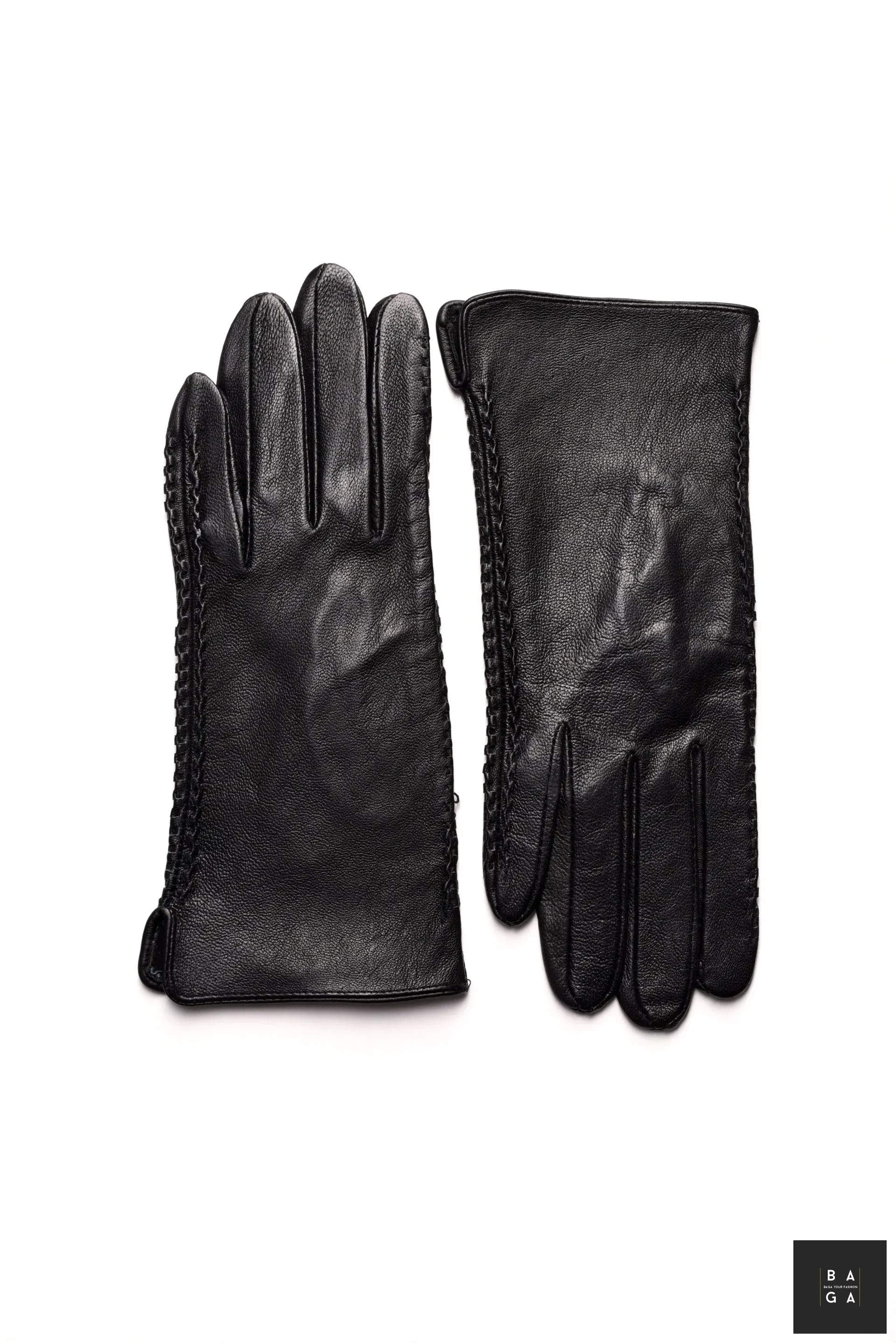 Ръкавици Дамски ръкавици от естествена кожа в черен цвят