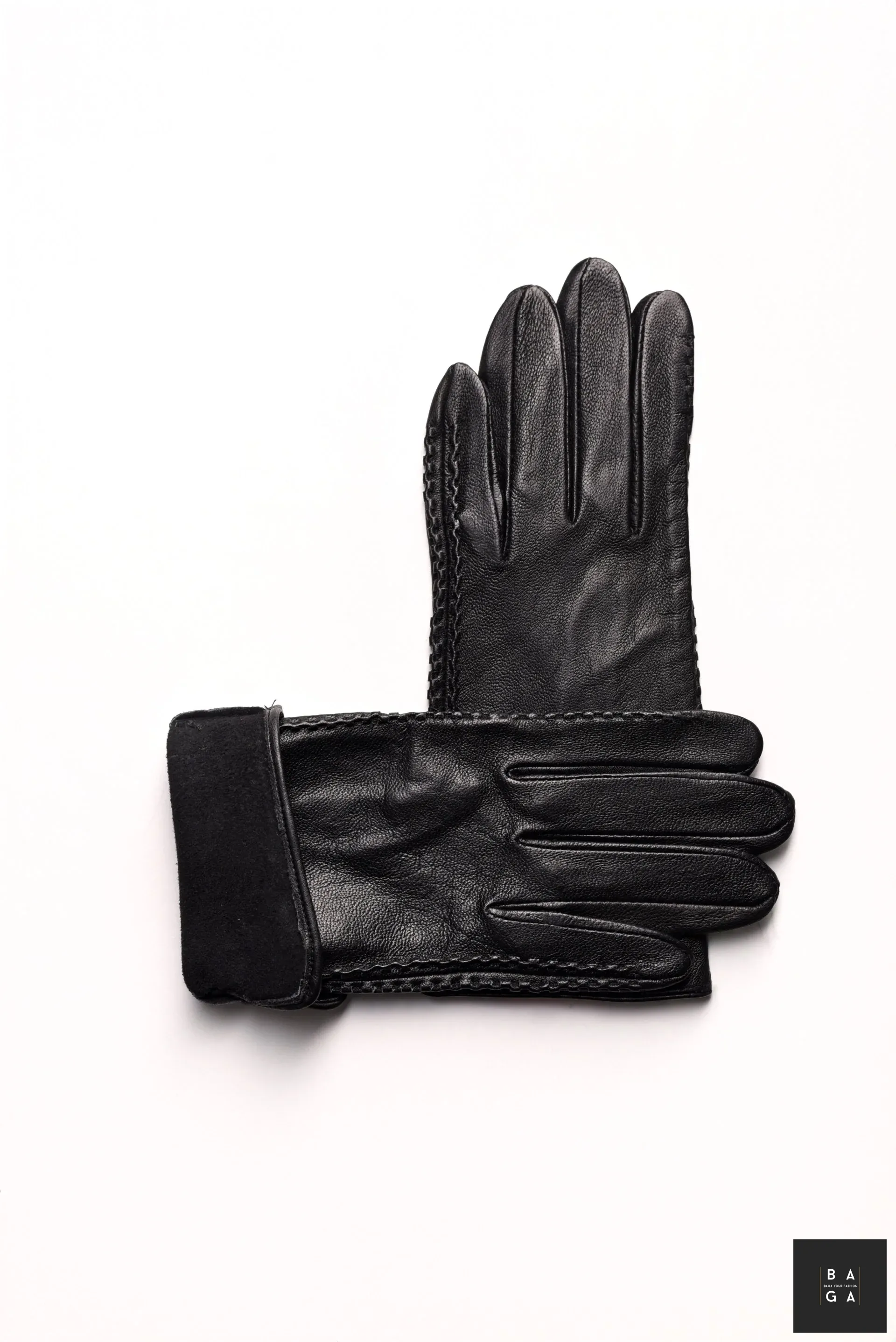 Ръкавици Дамски ръкавици от естествена кожа в черен цвят