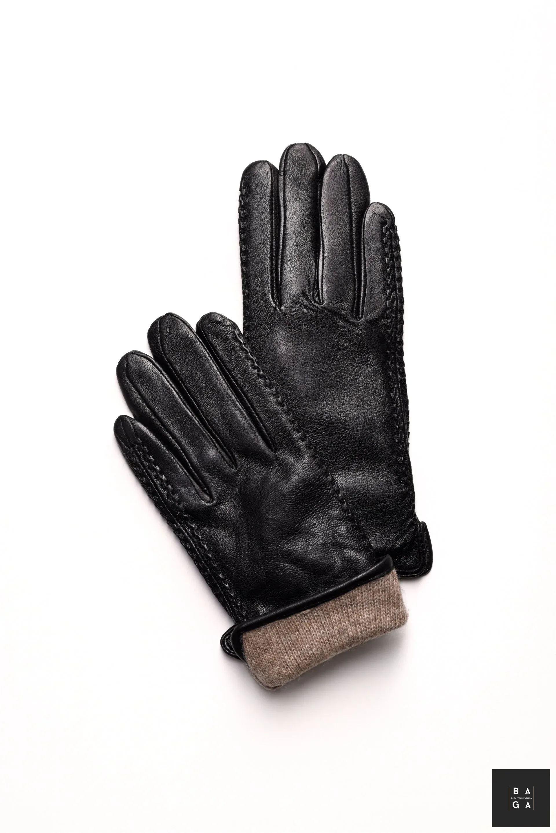 Ръкавици Дамски ръкавици от естествена кожа в черен цвят