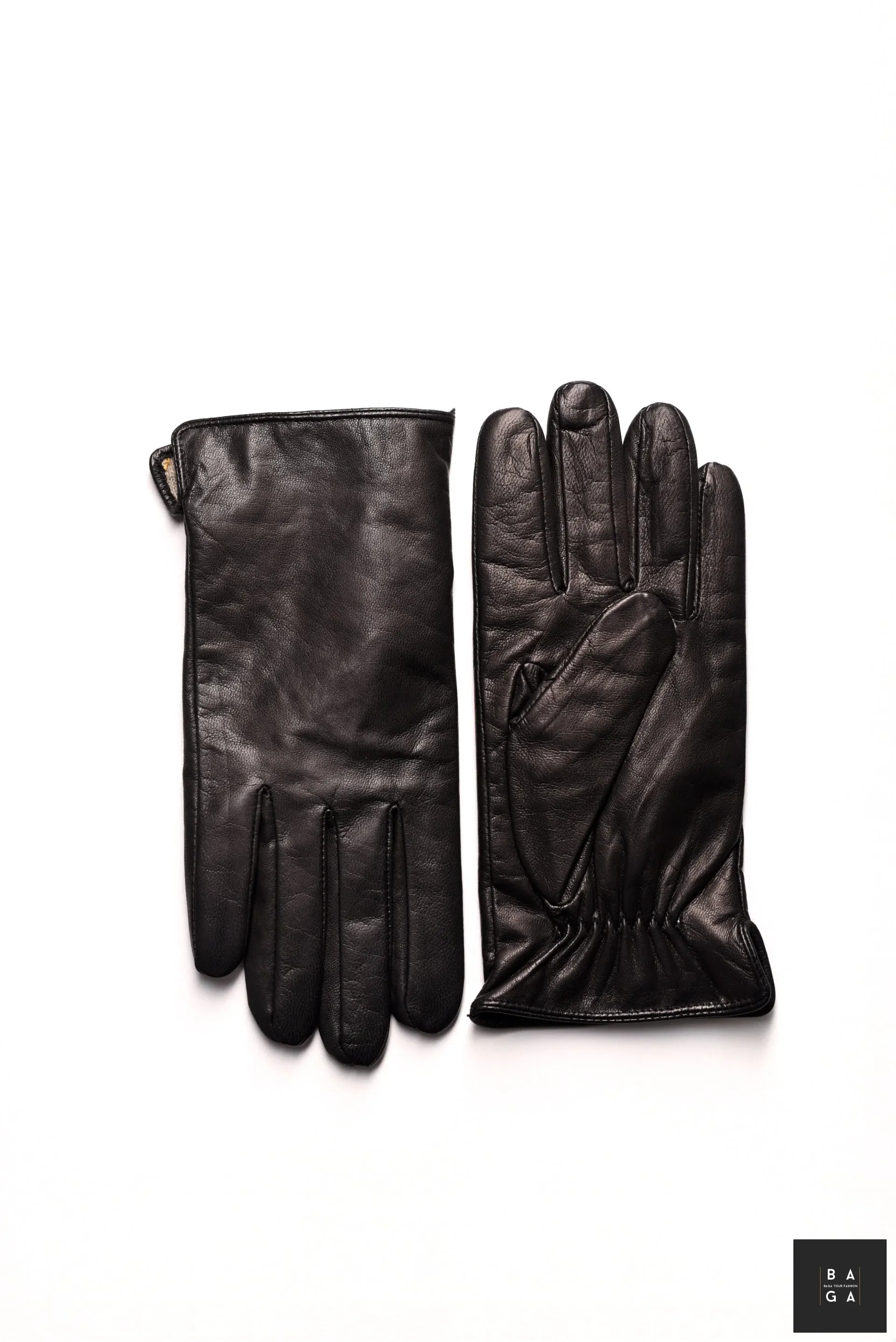 Ръкавици Мъжки ръкавици от естествена кожа в тъмно кафяв цвят