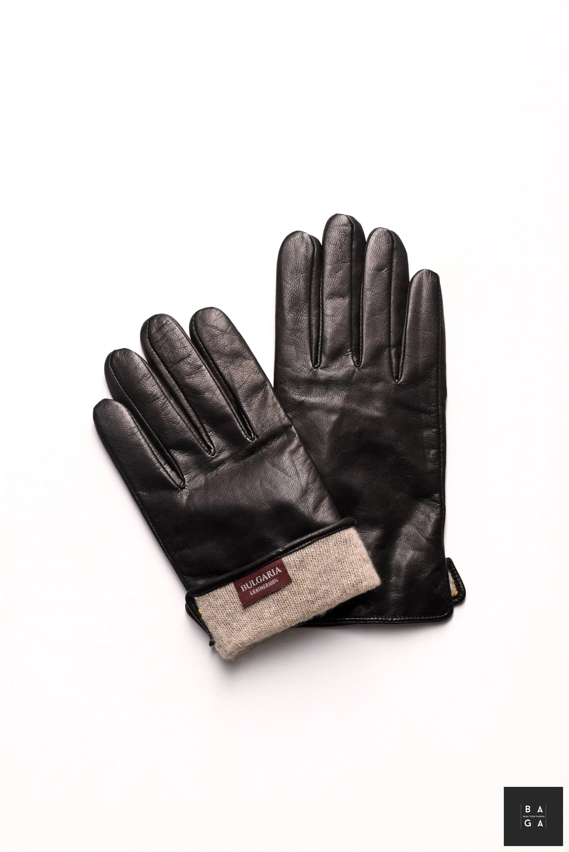 Ръкавици Мъжки ръкавици от естествена кожа в тъмно кафяв цвят