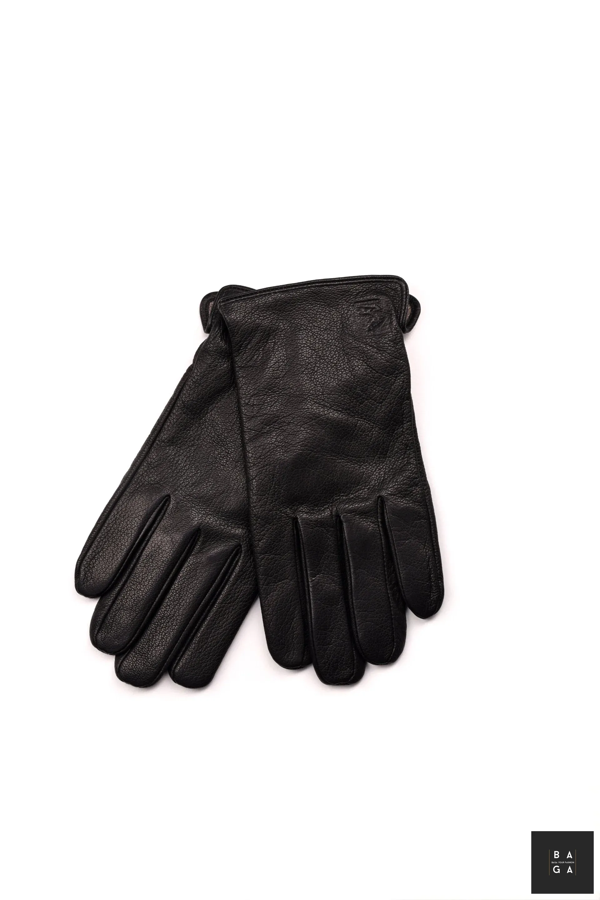 Ръкавици Мъжки ръкавици от естествена еленска кожа в черен цвят