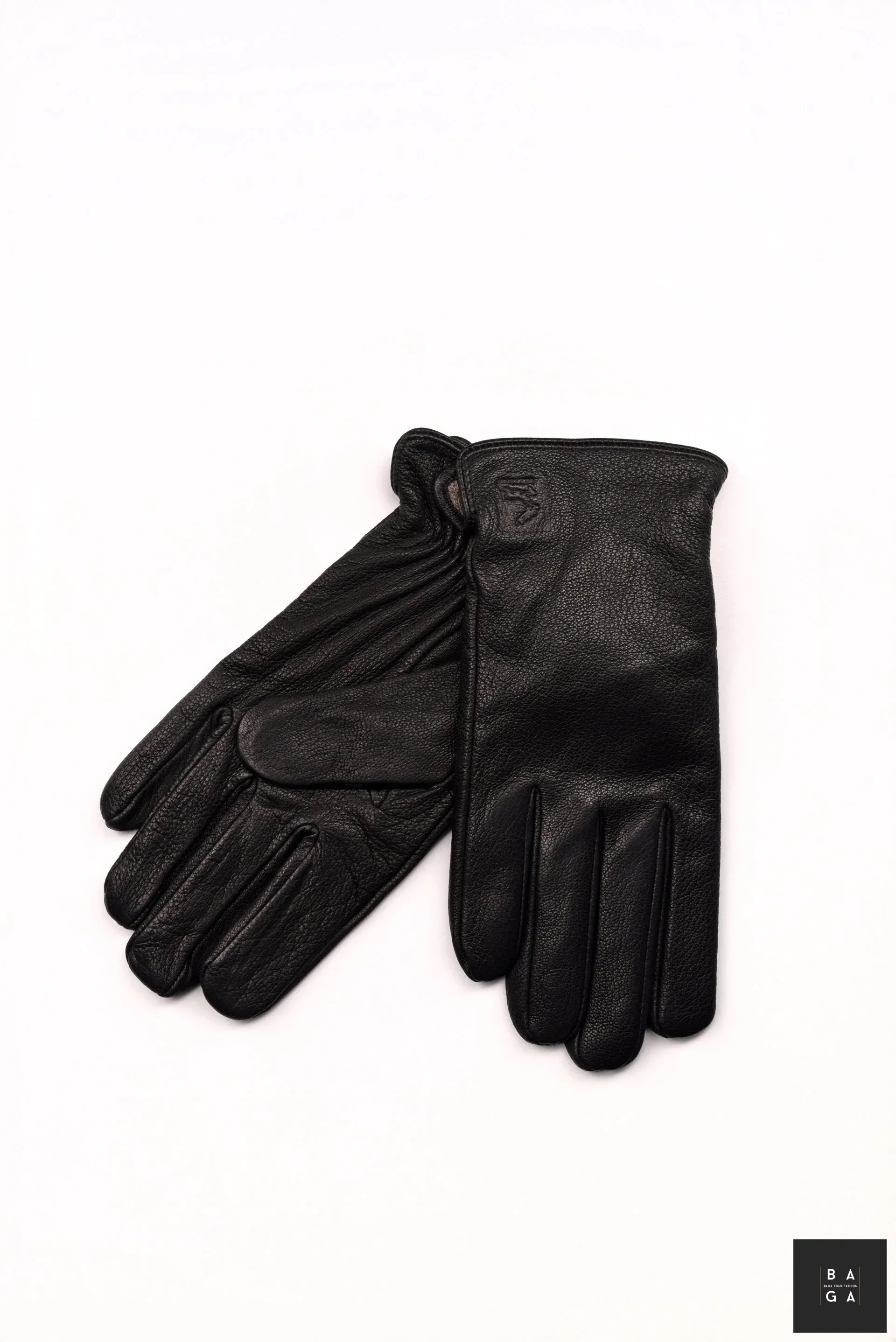 Ръкавици Мъжки ръкавици от естествена еленска кожа в черен цвят