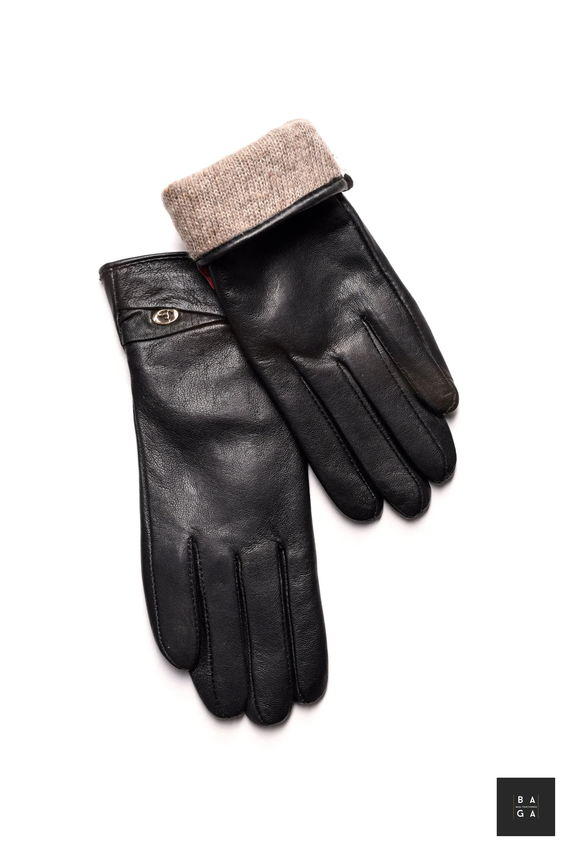 Ръкавици Дамски ръкавици от естествена кожа в черен цвят