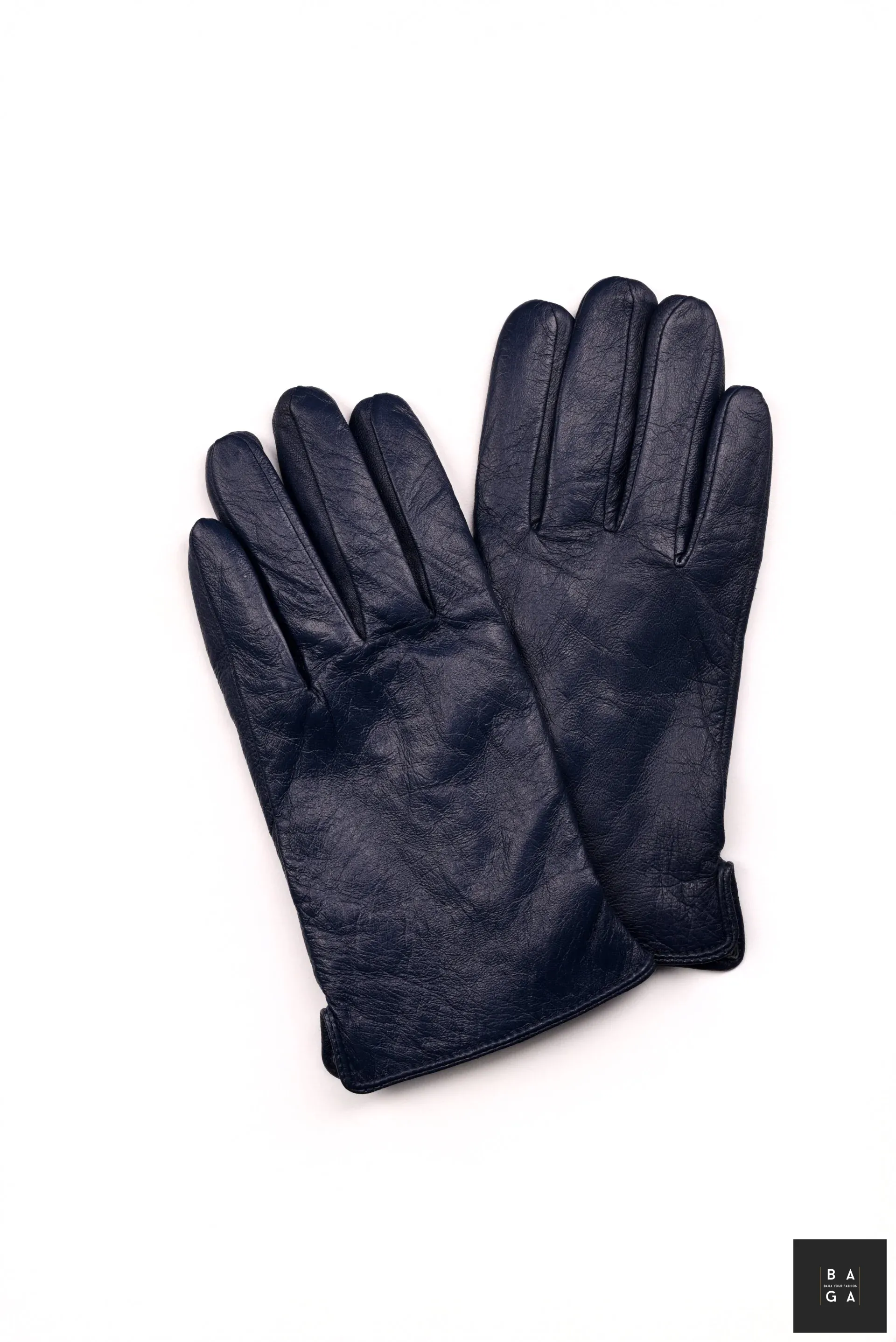 Ръкавици Мъжки ръкавици от естествена кожа в тъмно син цвят