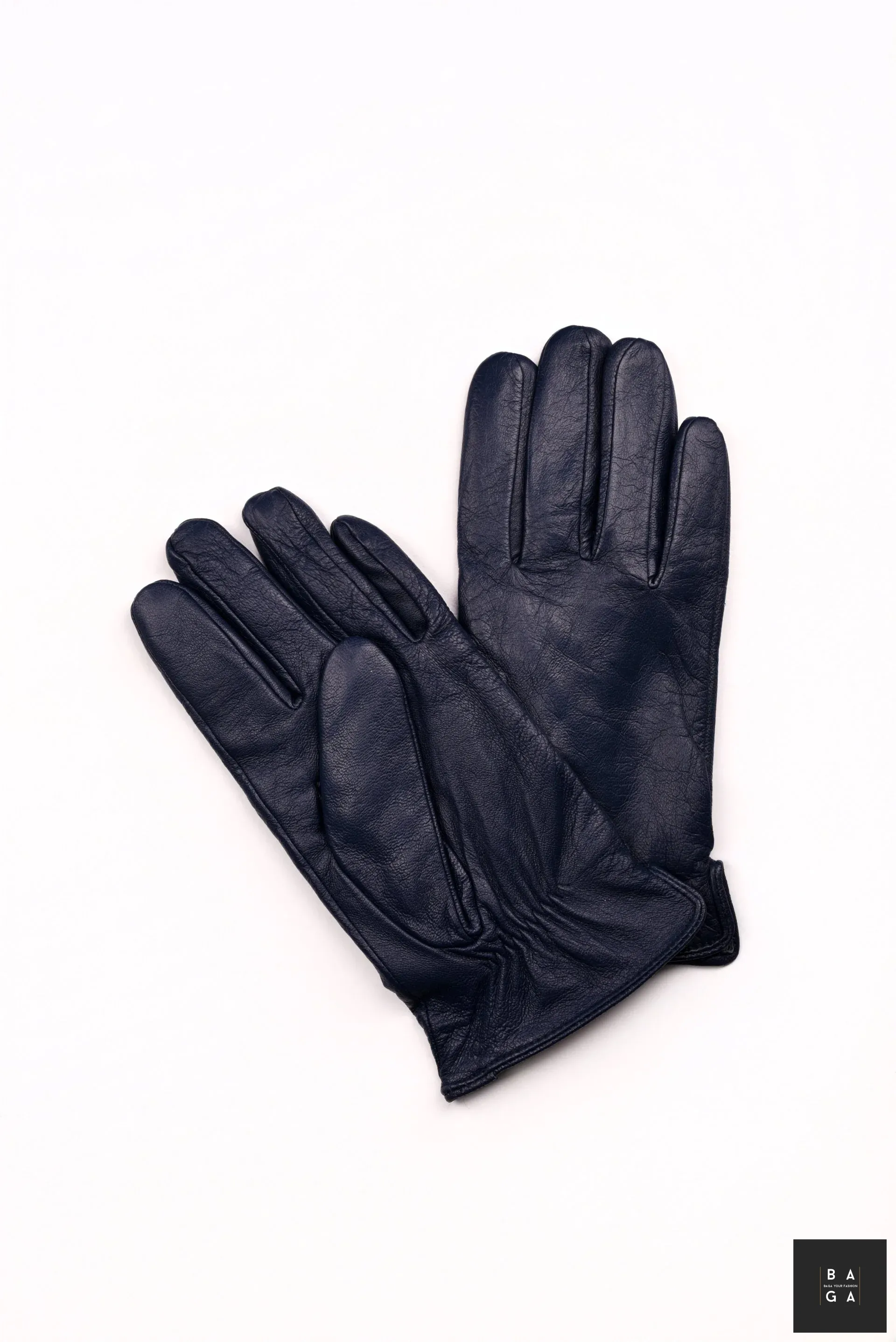 Ръкавици Мъжки ръкавици от естествена кожа в тъмно син цвят