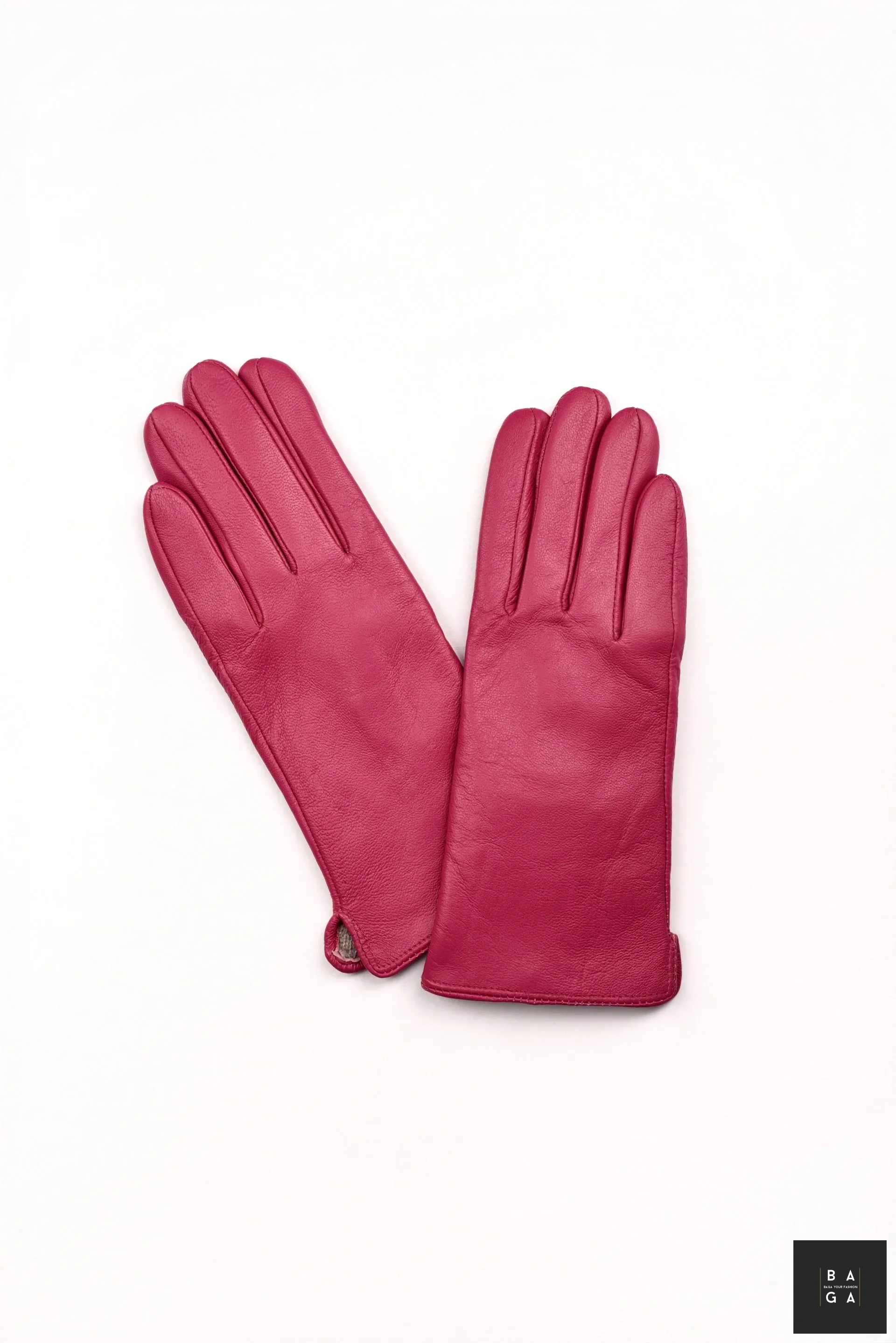 Ръкавици Дамски ръкавици от естествена кожа в цвят фуксия