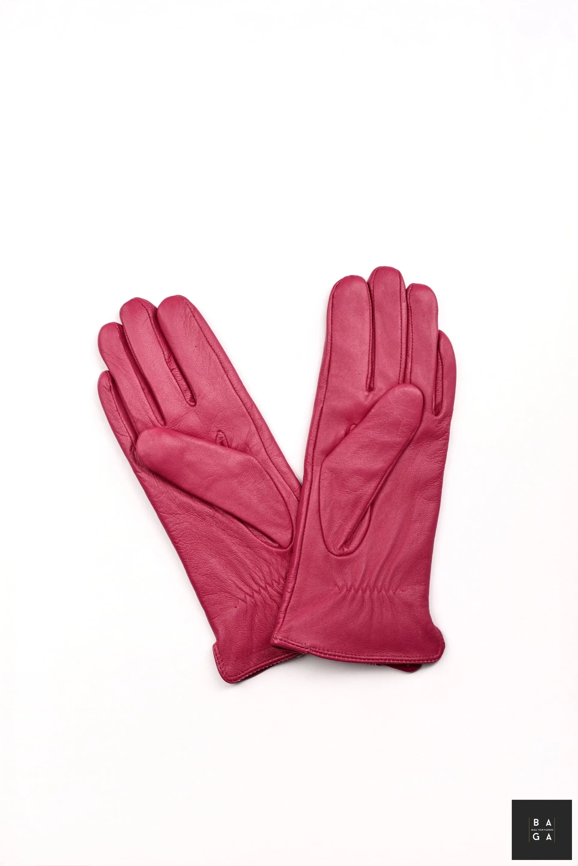 Ръкавици Дамски ръкавици от естествена кожа в цвят фуксия