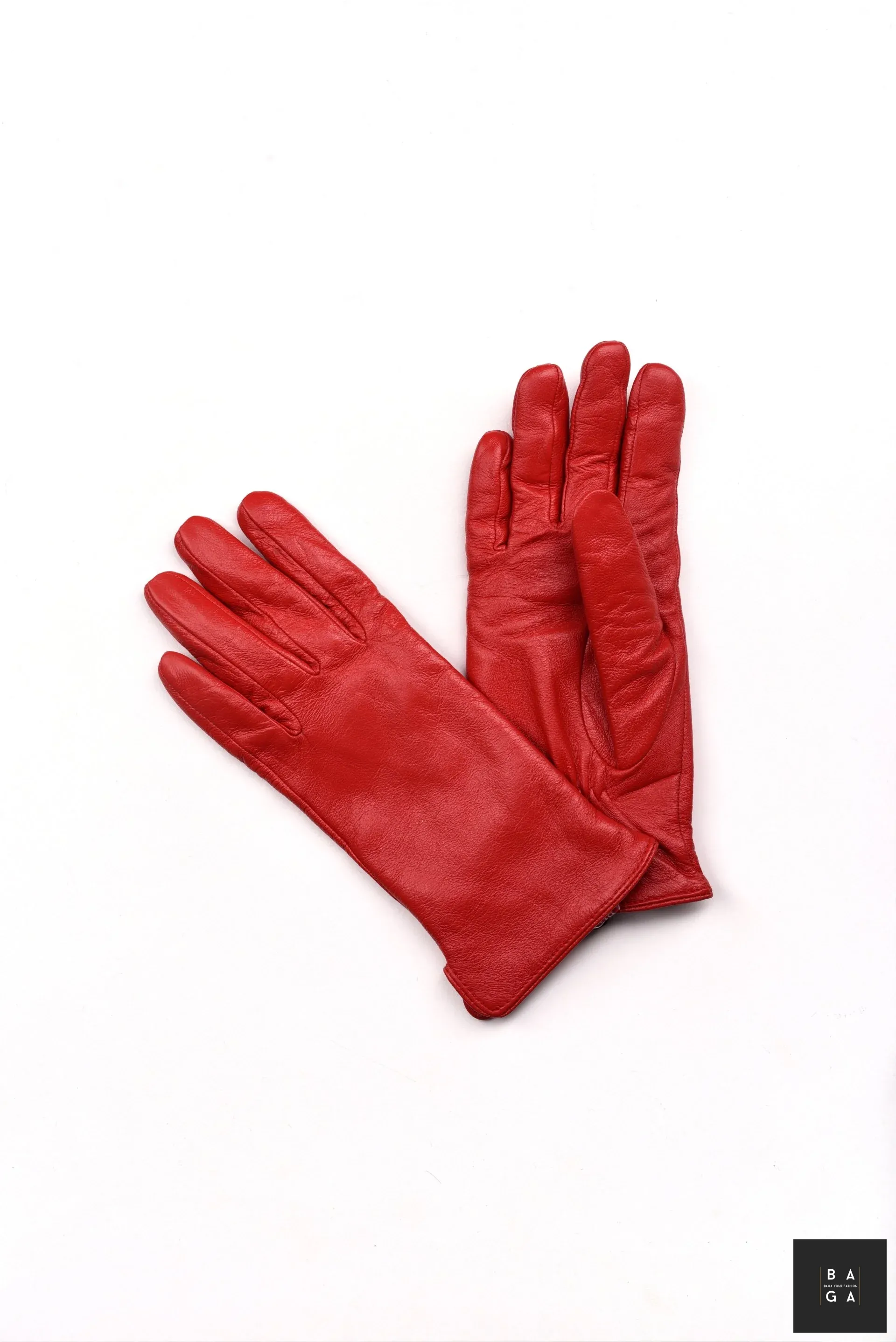 Ръкавици Дамски ръкавици от естествена кожа в червен цвят