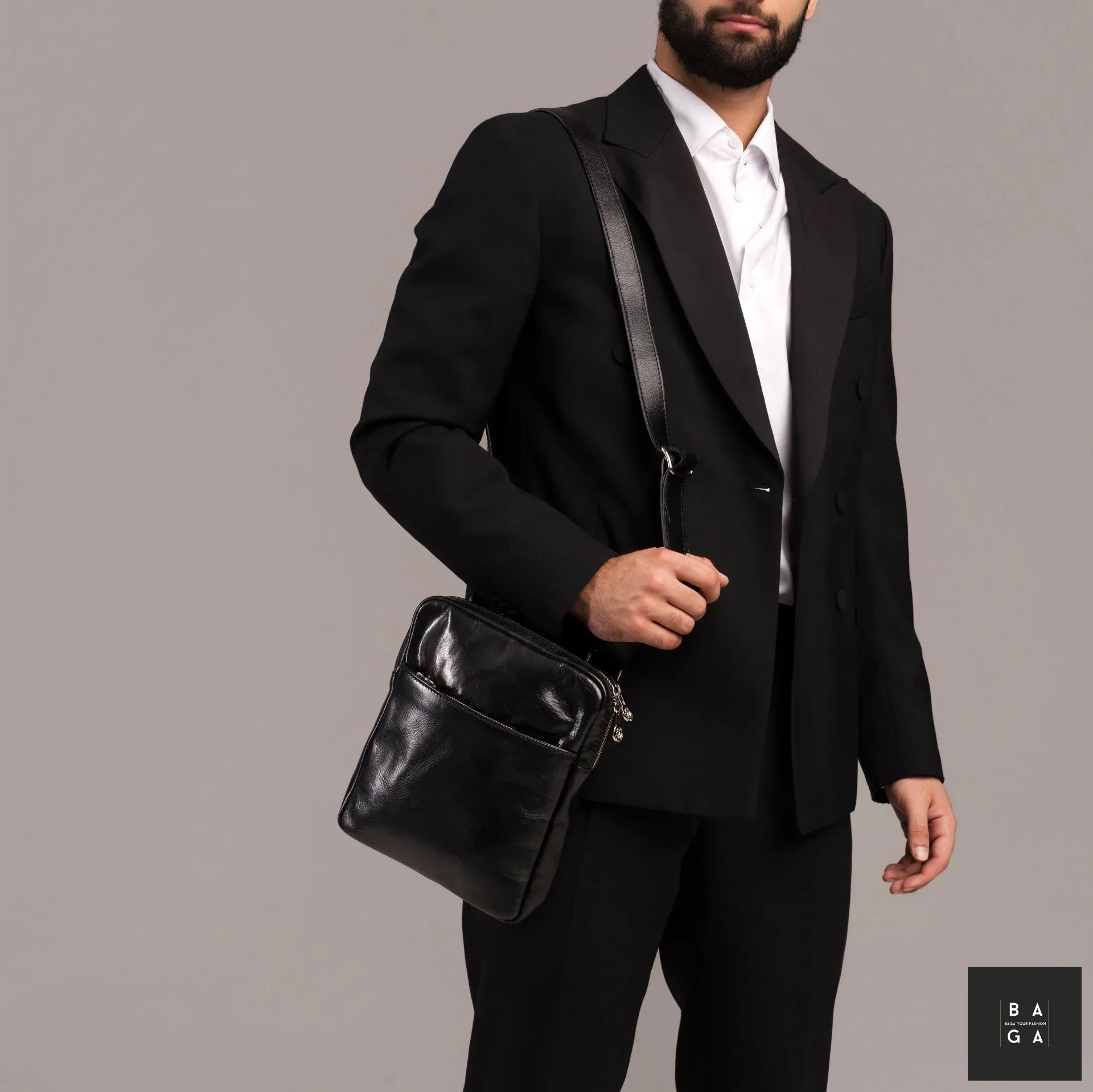 New in Мъжка чанта от естествена кожа Леонардо