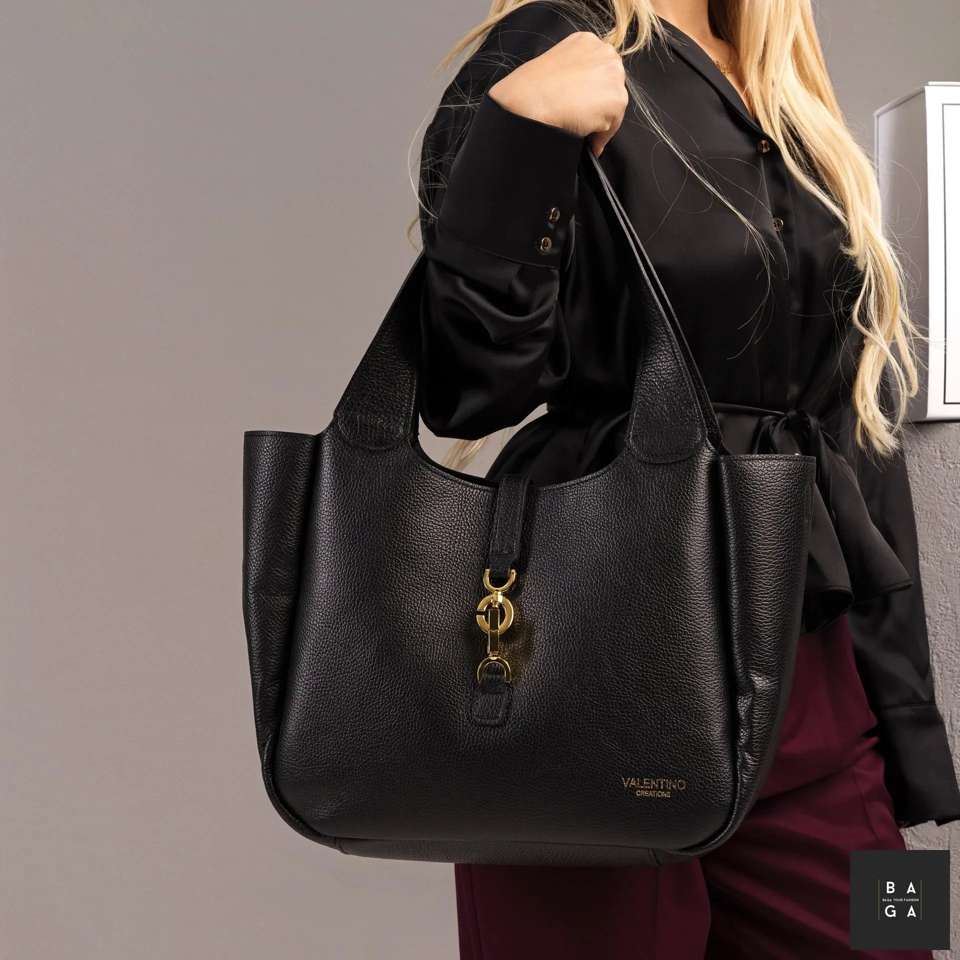 Големи чанти Дамска чанта от естествена кожа Лиора