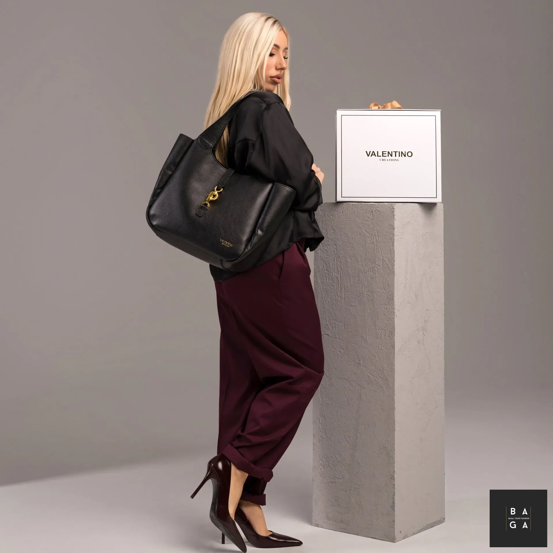 Големи чанти Дамска чанта от естествена кожа Лиора