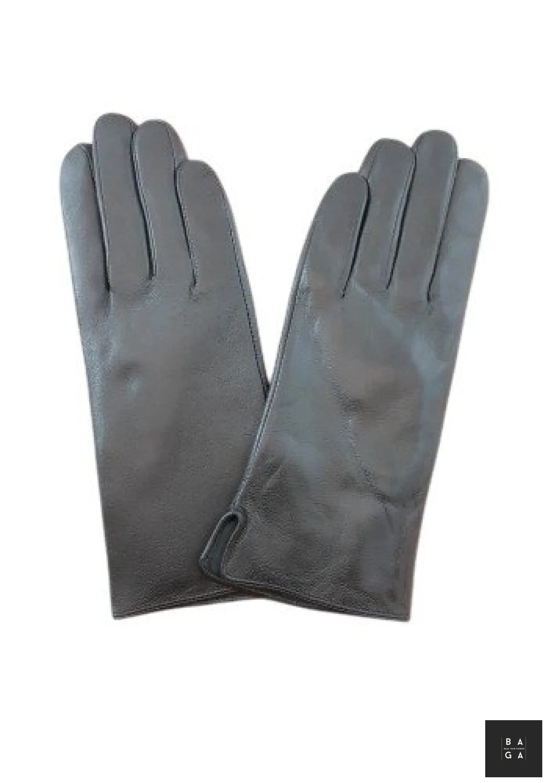 Ръкавици Дамски изчистени ръкавици от естествена кожа в черно