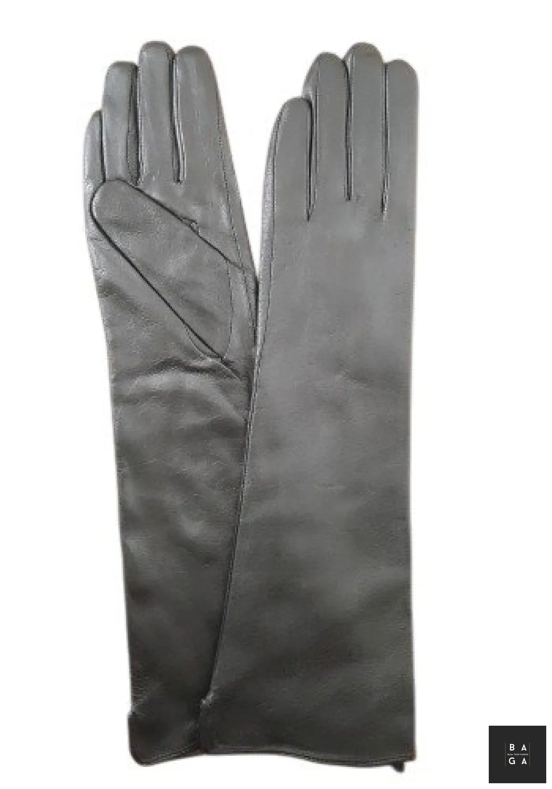 Ръкавици Дамски дълги ръкавици от естествена кожа в черно