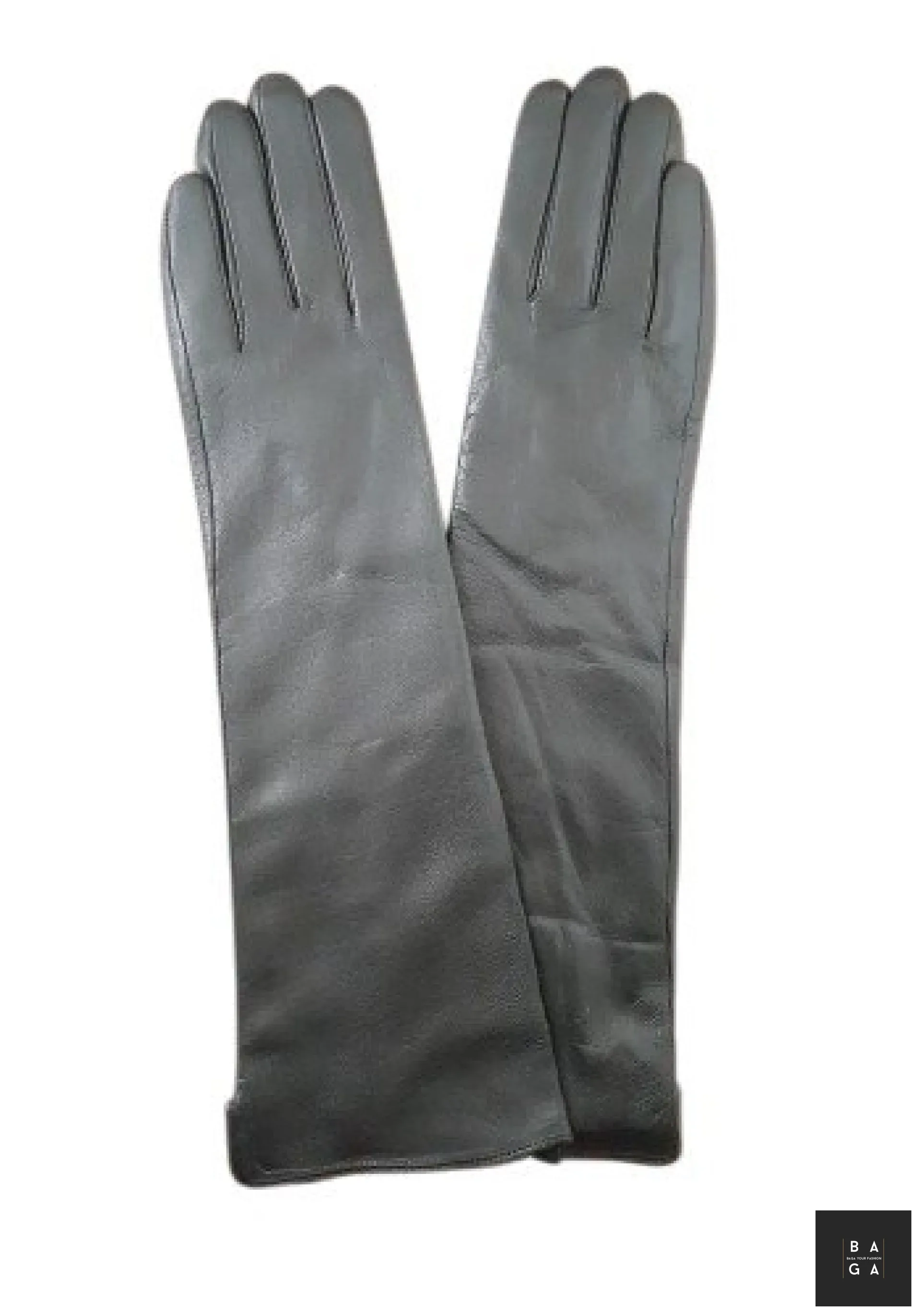 Ръкавици Дамски дълги ръкавици от естествена кожа в черно