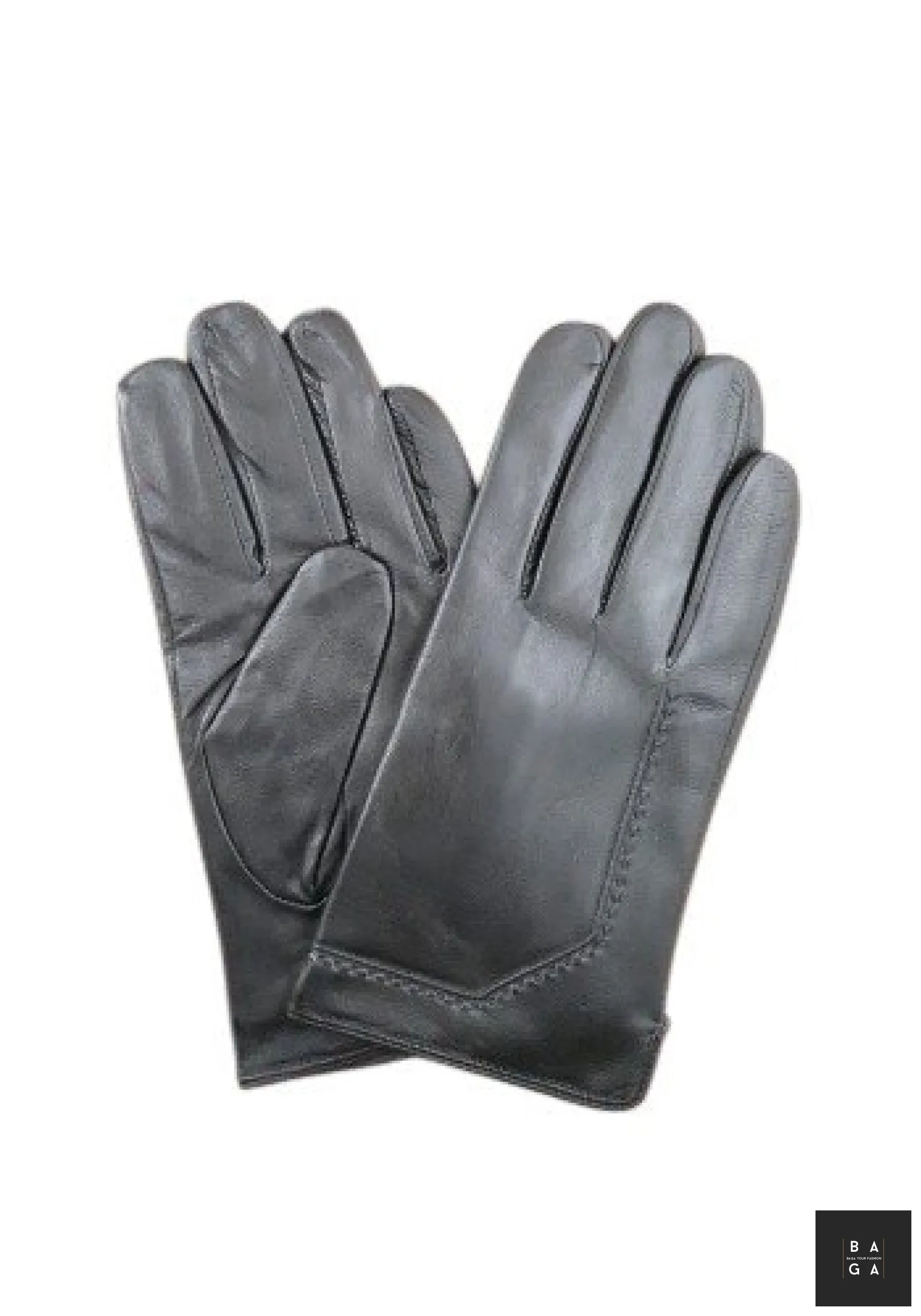 Ръкавици Мъжки ръкавици от естествена кожа подплатени с плюш в черно