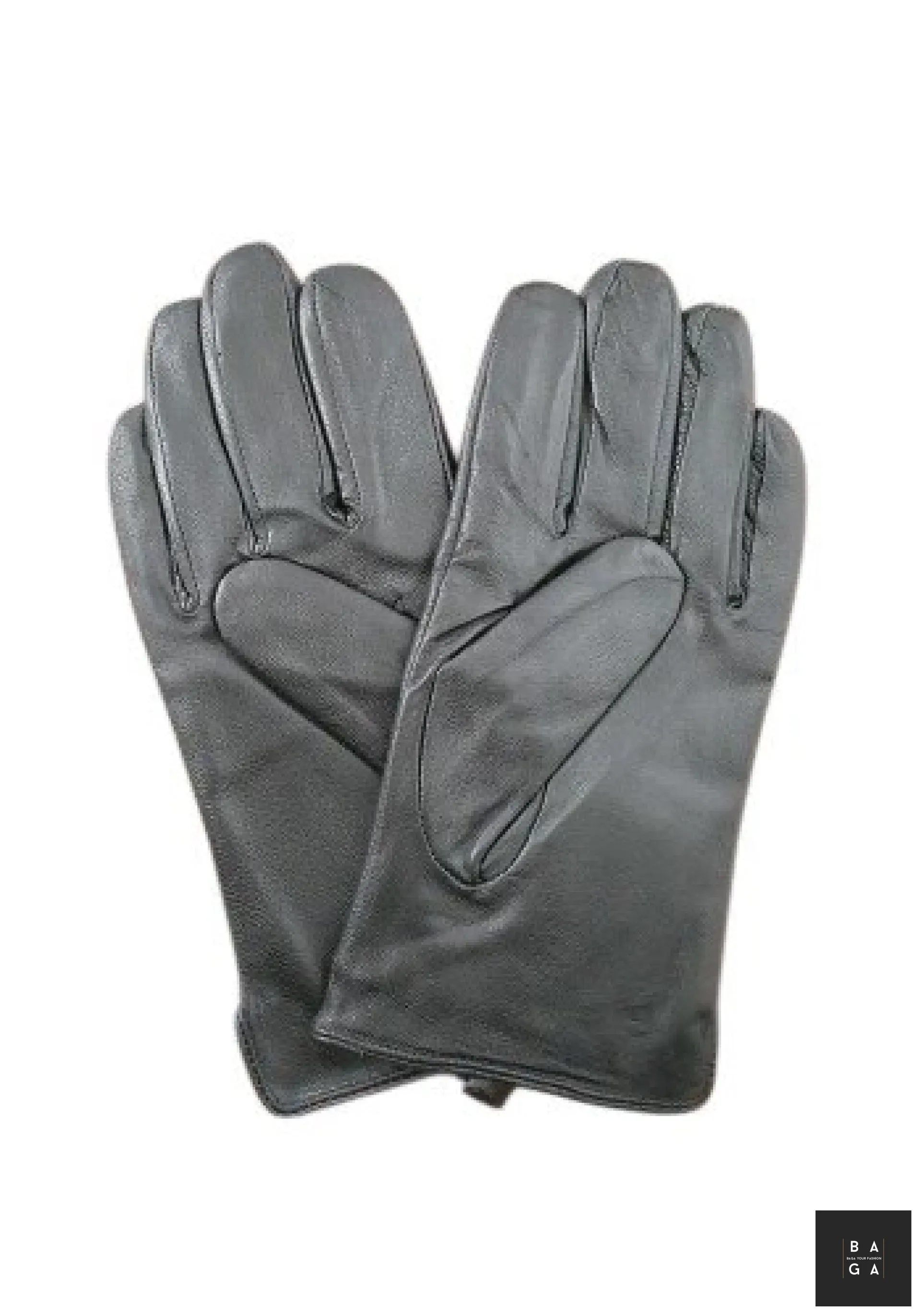 Ръкавици Мъжки ръкавици от естествена кожа подплатени с плюш в черно