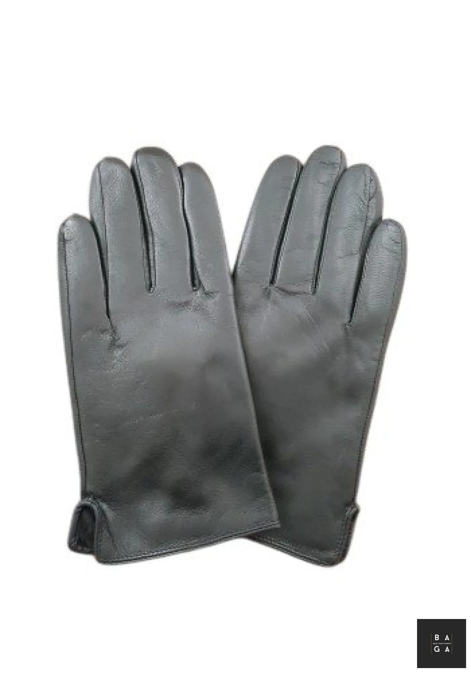 Ръкавици Мъжки изчистени ръкавици от естествена кожа в черно