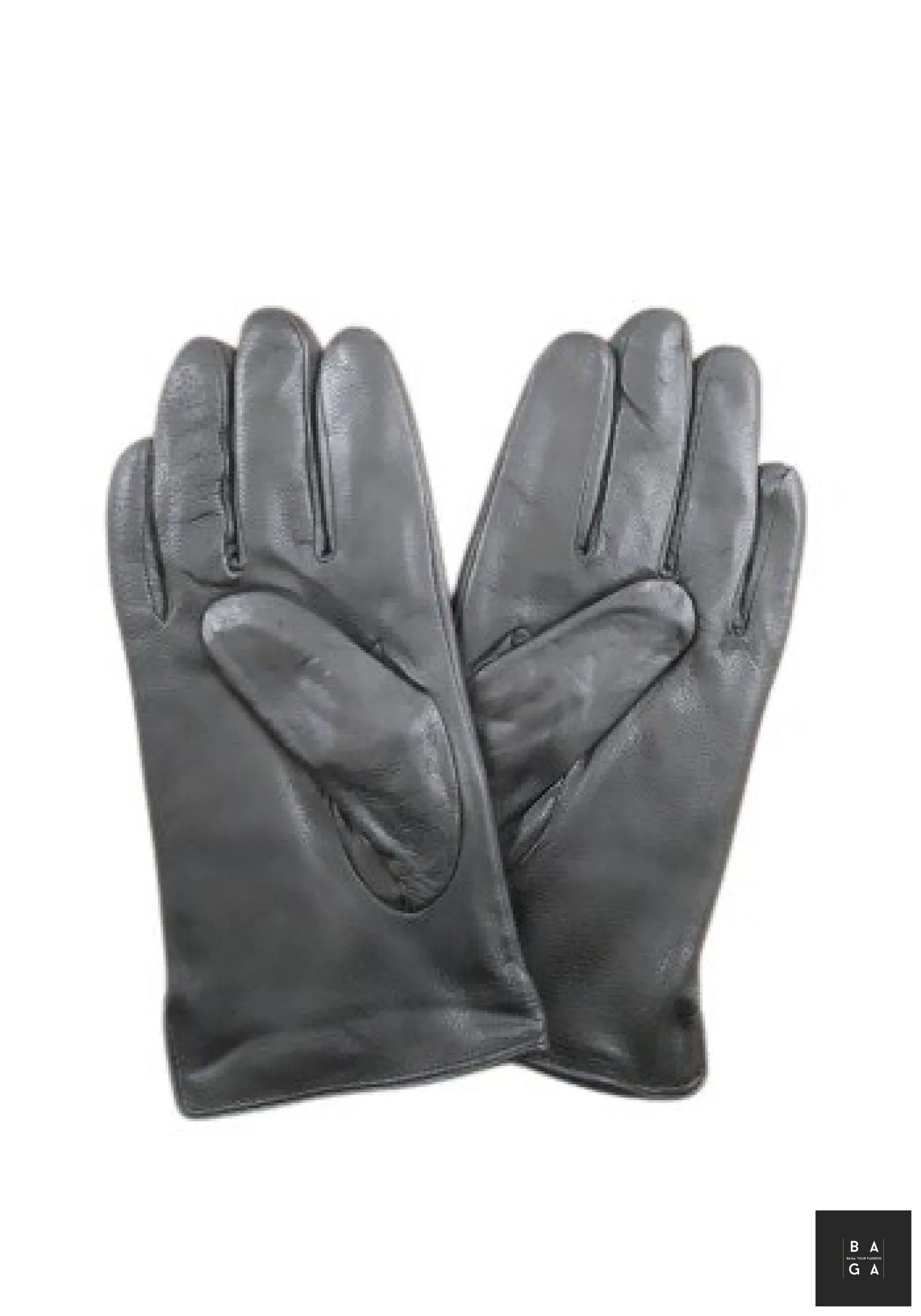 Ръкавици Мъжки ръкавици от естествена кожа в черно с орнамент