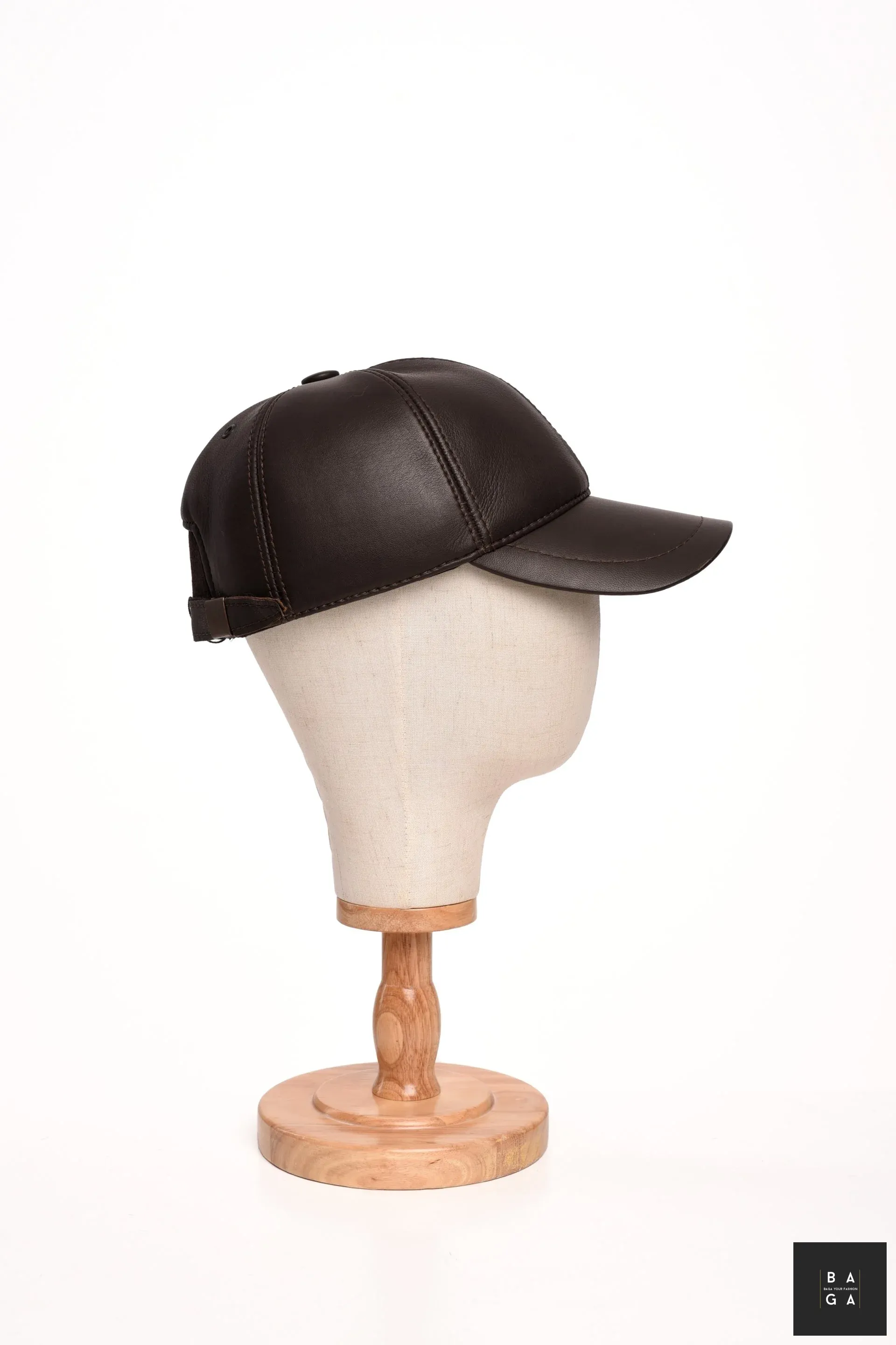 Шапки Мъжка бейзболна шапка от естествена кожа Лукс