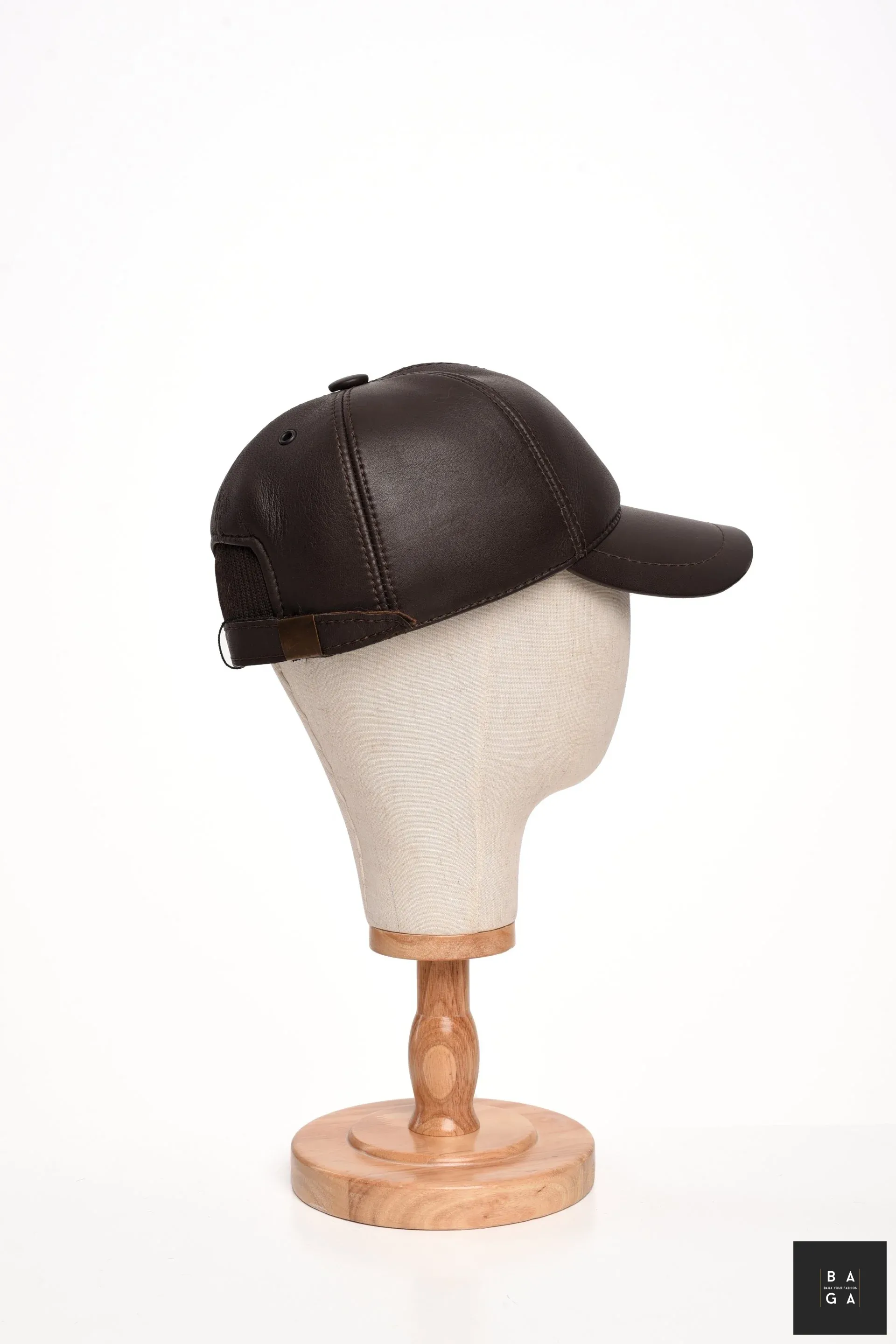 Шапки Мъжка бейзболна шапка от естествена кожа Лукс