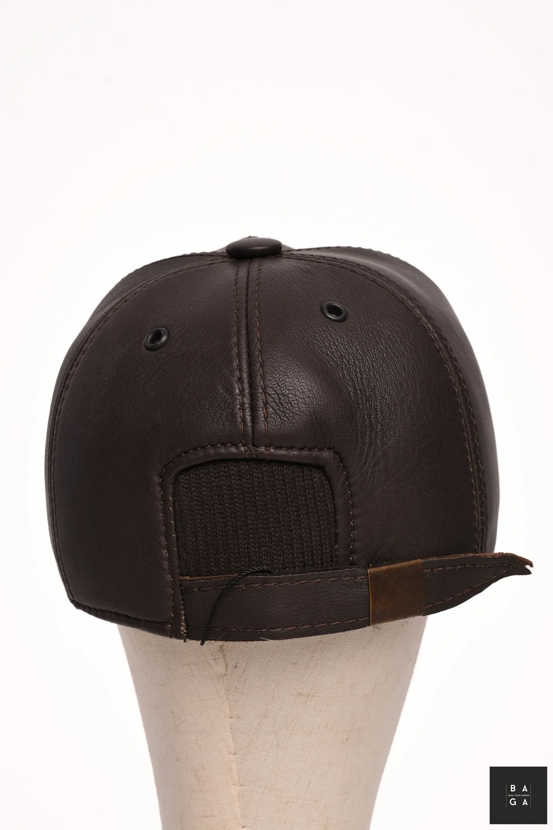 Шапки Мъжка бейзболна шапка от естествена кожа Лукс