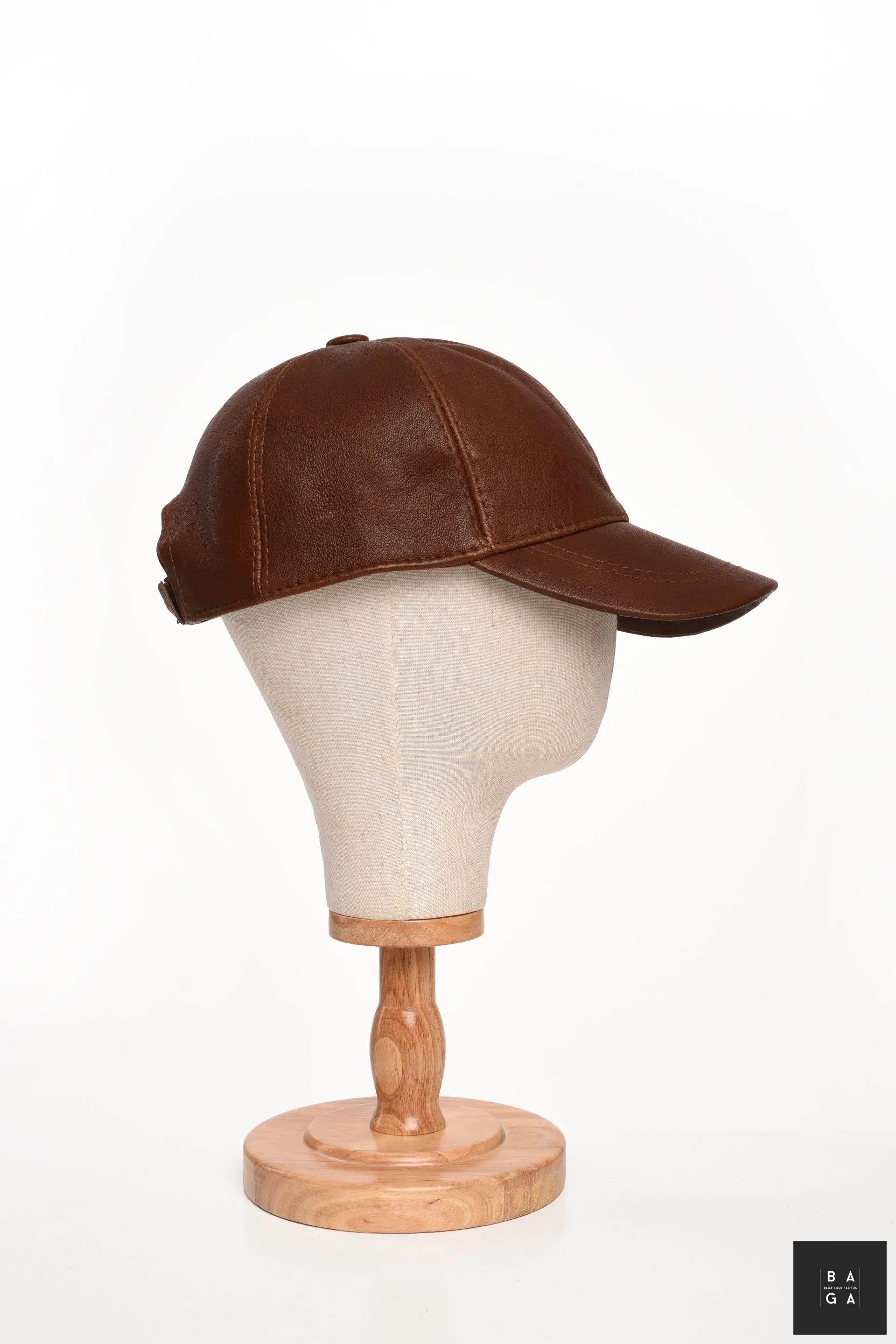 Шапки Мъжка бейзболна шапка от естествена кожа