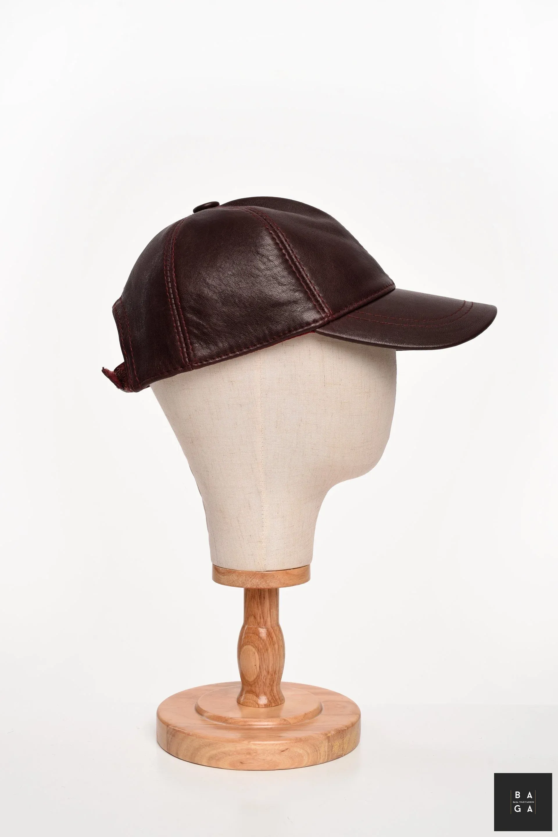 Шапки Мъжка бейзболна шапка от естествена кожа