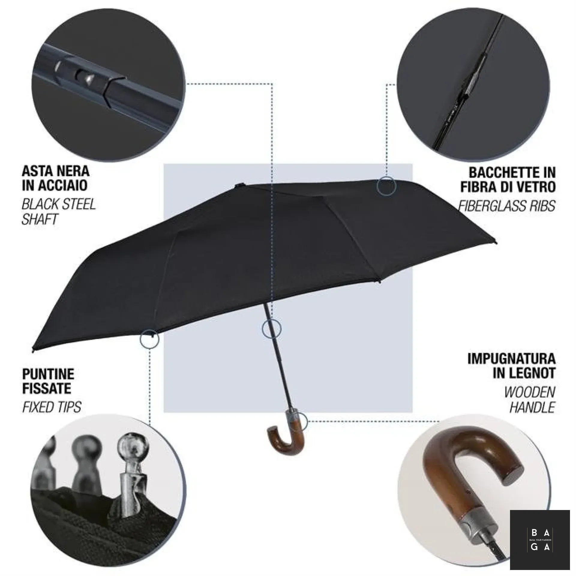 Чадъри Автоматичен чадър Легно