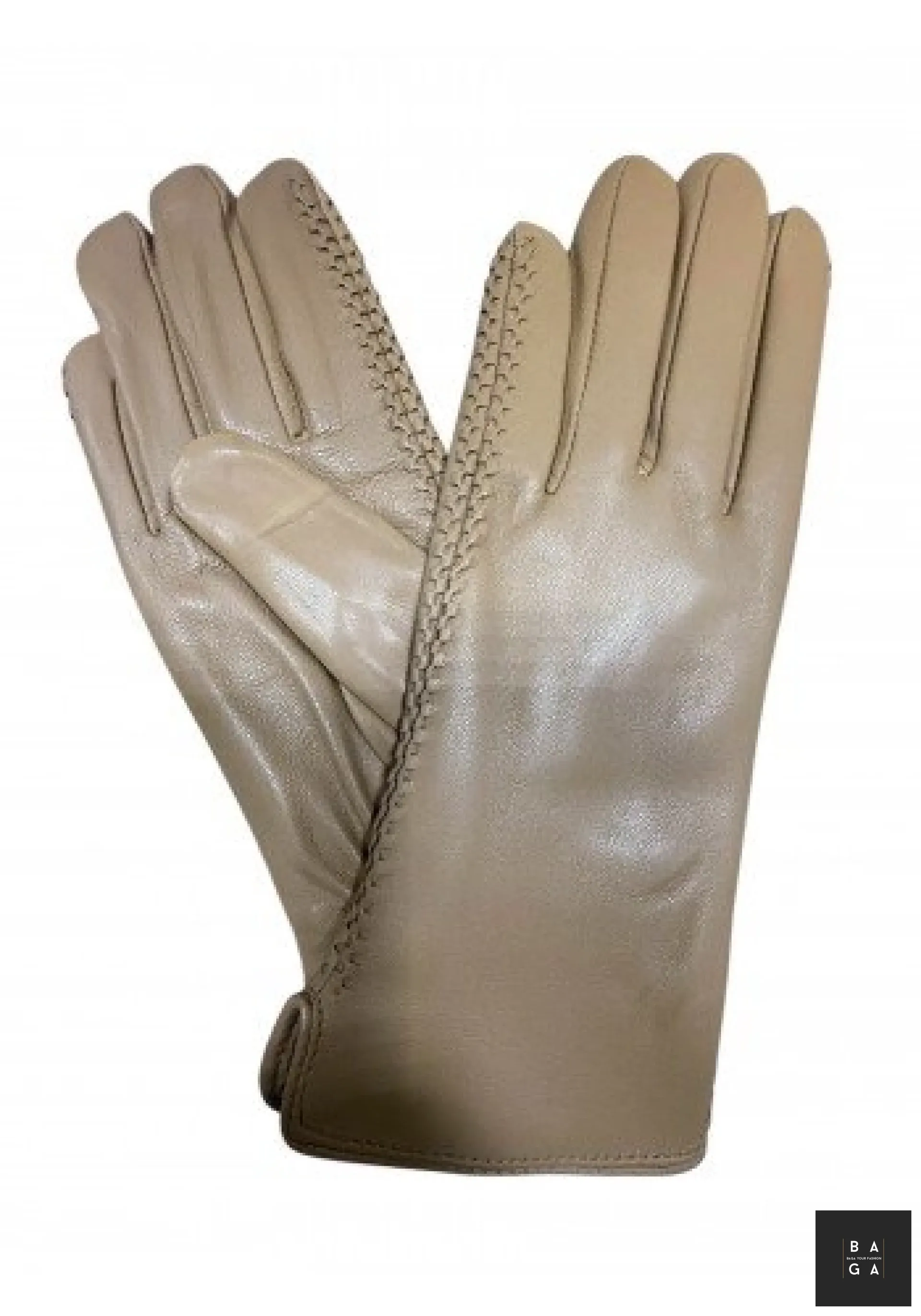 Ръкавици Дамски ръкавици от фина - лицева естествена кожа в кафяво с плюш