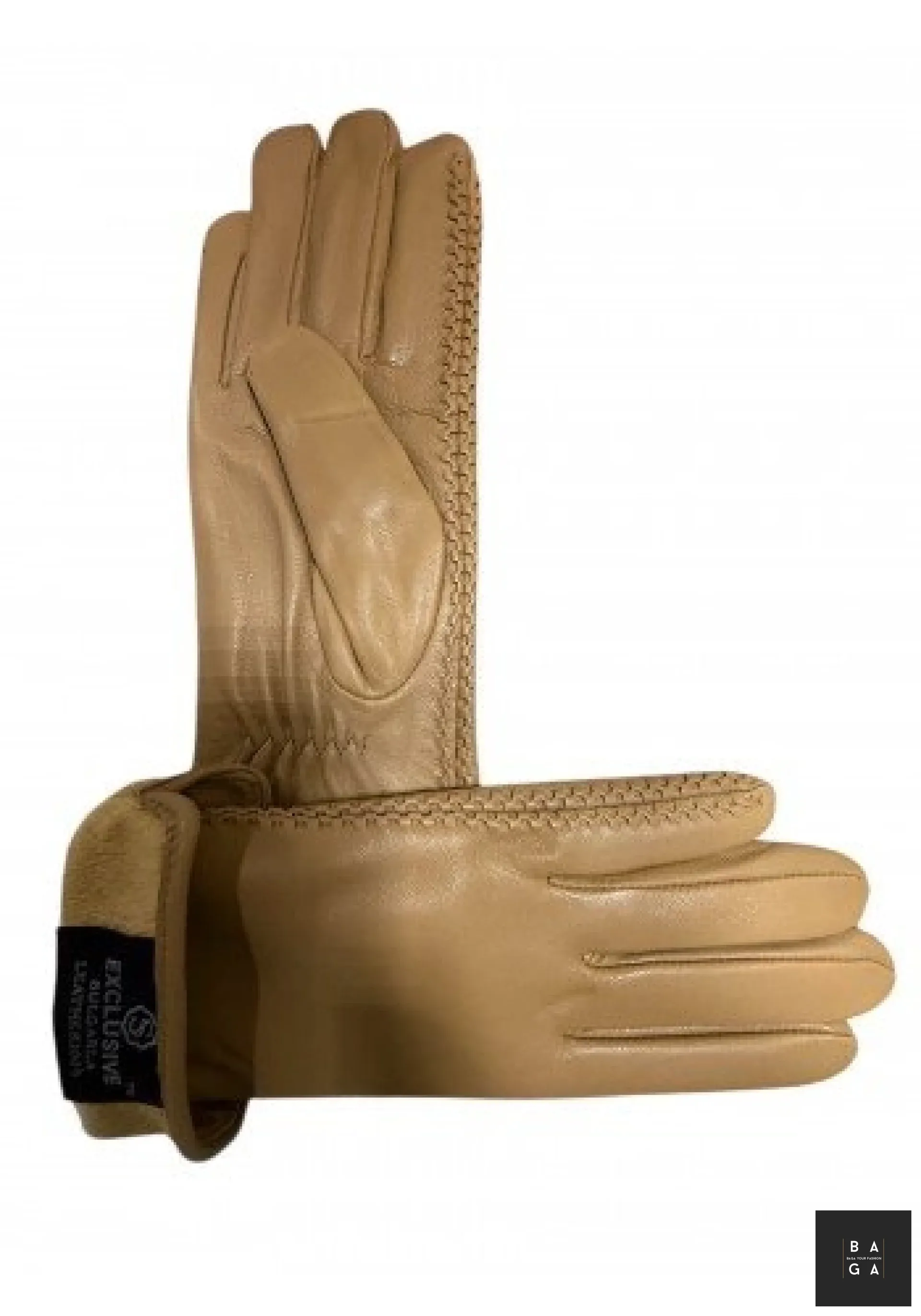 Ръкавици Дамски ръкавици от фина - лицева естествена кожа в кафяво с плюш